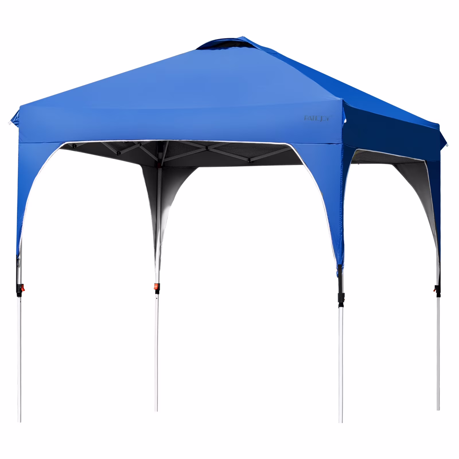 Patiojoy Pop-up Canopy Tent 6.6' x 6.6' Height Adjustable Commercial Instant Canopy w/ Portable Roller Bag White - Image 3