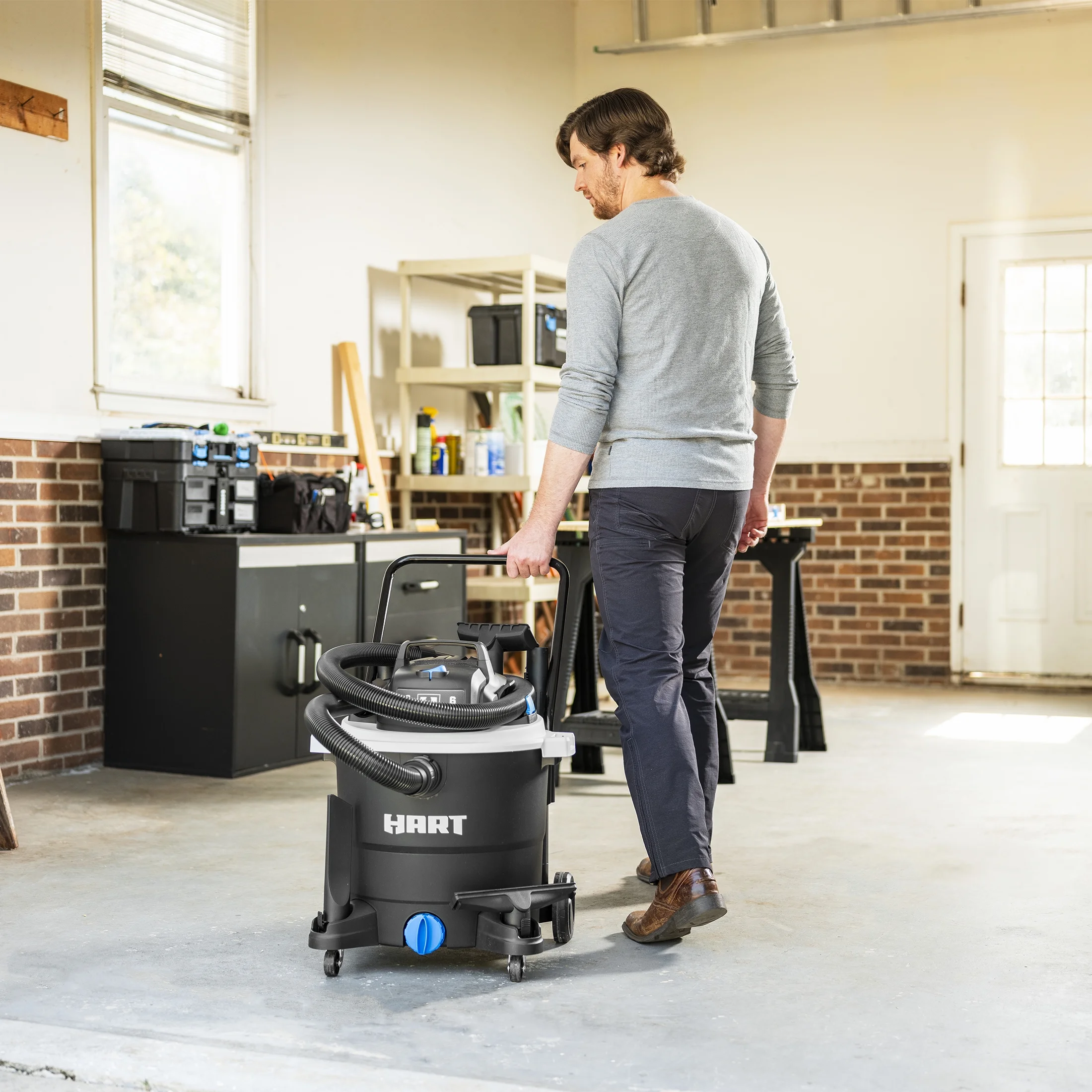 HART 12 Gallon 6 Peak HP Wet/Dry Vacuum, VOC1212PW 3701 - Image 8