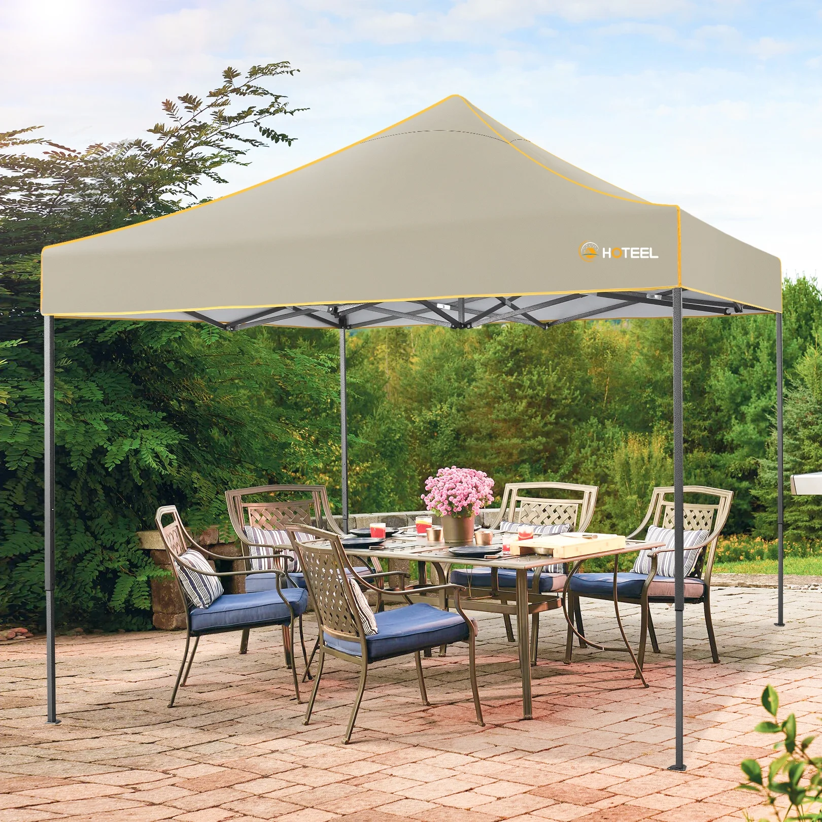 SANOPY 10'x10' Pop up Canopy Tent Anti-UV Waterproof Outdoor Gazebo Instant Party Wedding Backyard Canopy Tent Shade Shelter for Backyard, Patio, Parties,Khaki - Image 12