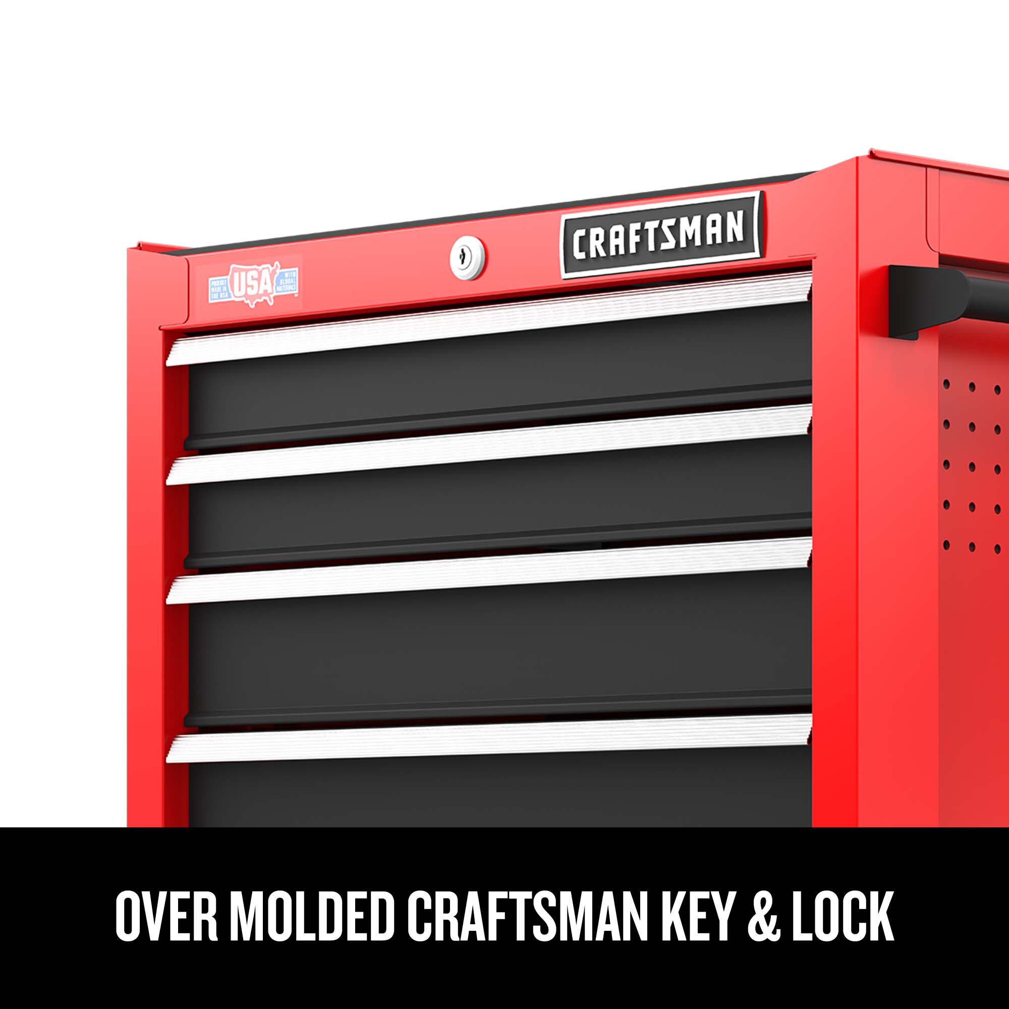 26-Inch W x 36.5-Inch H 5-Drawer Steel Rolling Tool Cabinet, Red - Image 15