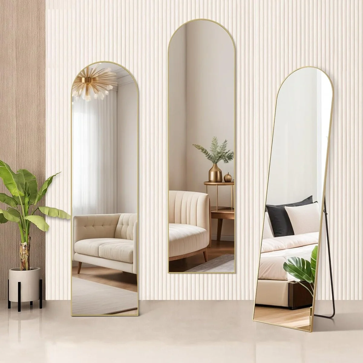 Full Length Mirror with Stand, Aluminum Alloy Frame Full Body Floor Mirror for Bedroom and Cloakroom - Image 15