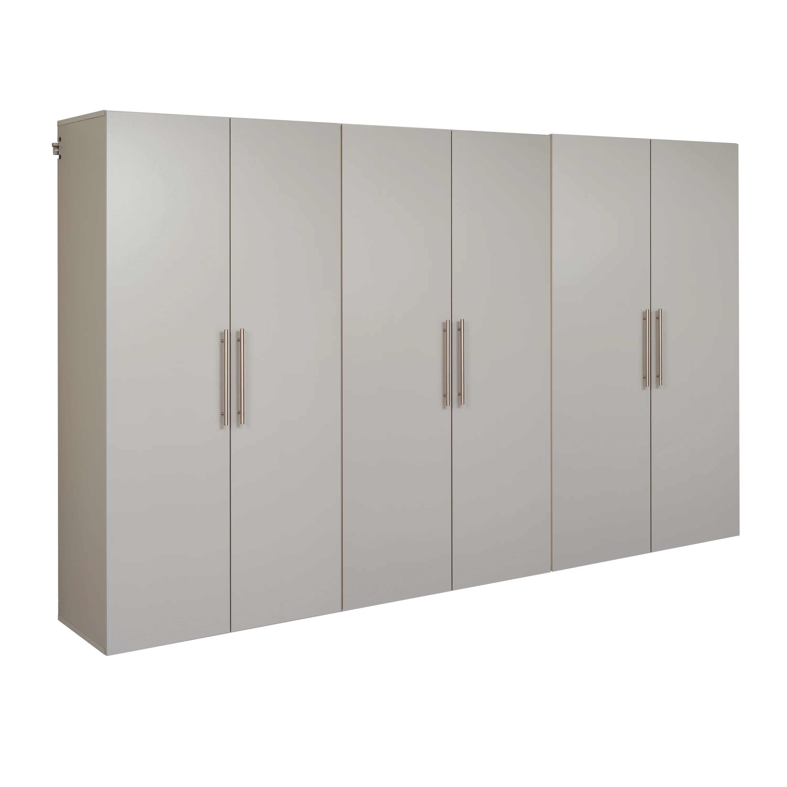 Prepac 3-Piece Extra Large HangUps Storage Cabinet Set, Light Gray - Image 4