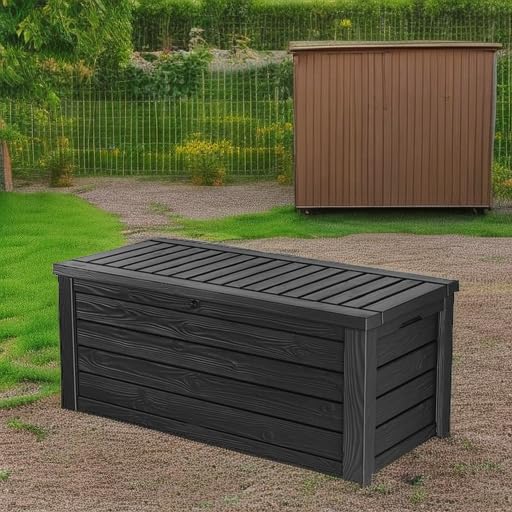 150 Gallon Resin Outdoor Storage Box, Large Deck Container for Patio, Garden and Yard, Dark Gray - Image 5