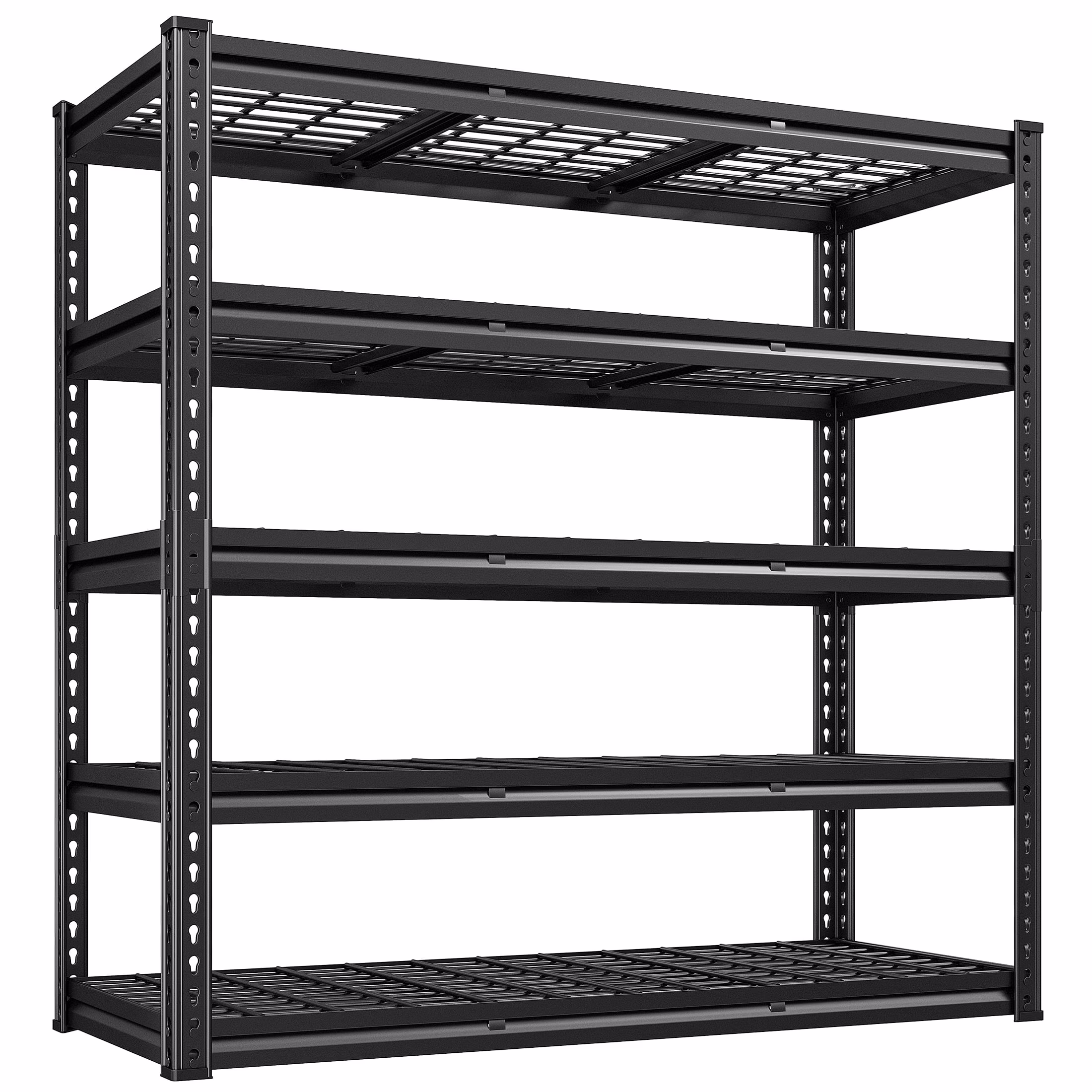 REIBII 48" W Garage Shelving Units 5 Tier Storage Shelves Heavy Duty Adjustable Metal Utility Shelf-72" H x 48" W x 24" D - Image 5