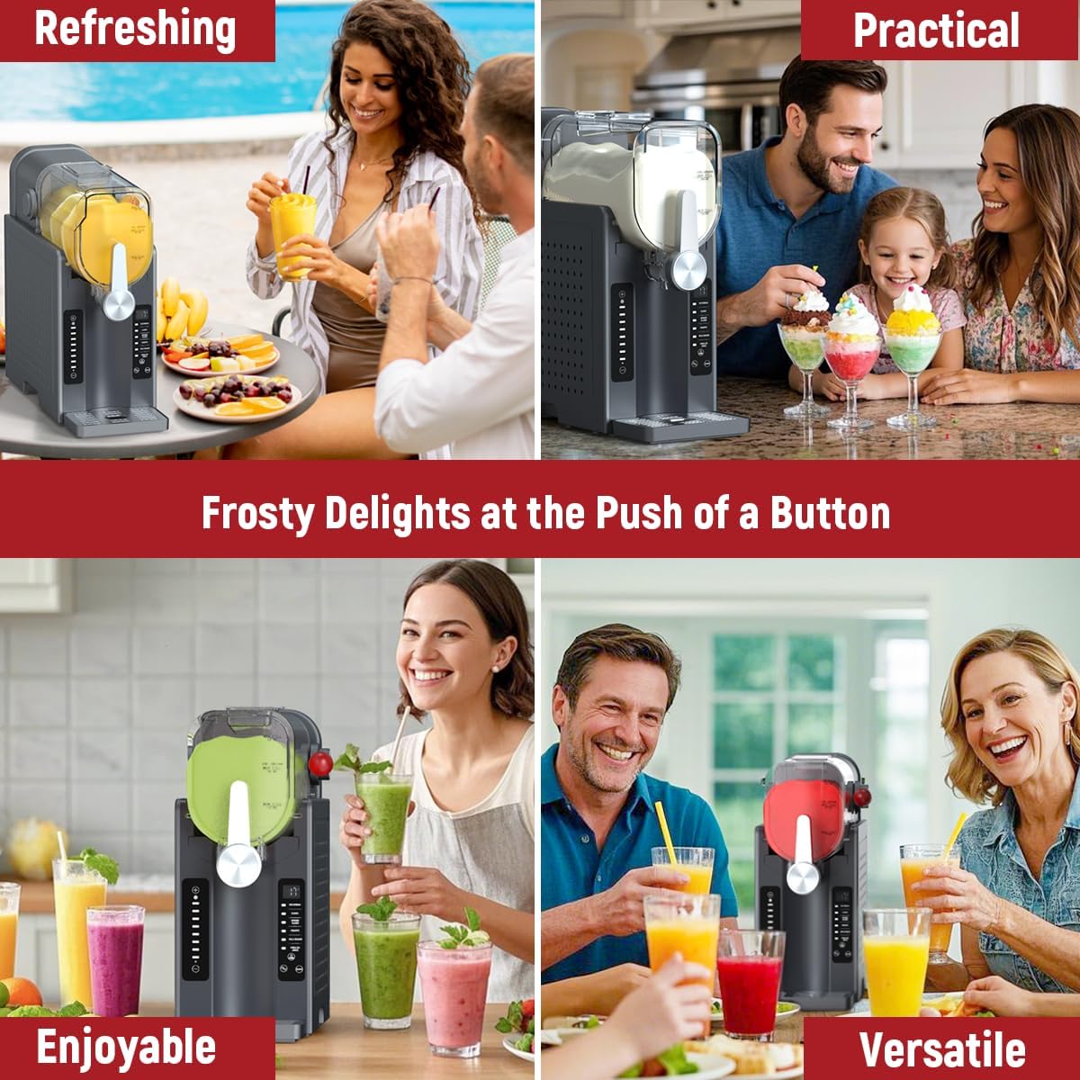 All-In-One Slushie Maker, Frozen Drink Machine for Smoothies, Milkshakes and Ice Cream - Image 8