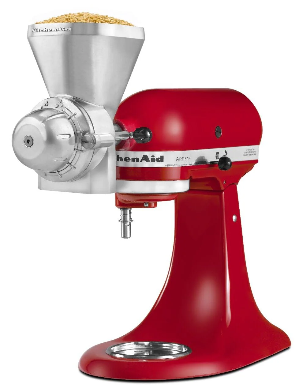 All Metal Grain Mill Attachment, Adjustable Grain Grinder Accessory for Stand Mixers, Wheat, Flour & Cereal Grinding - Image 3