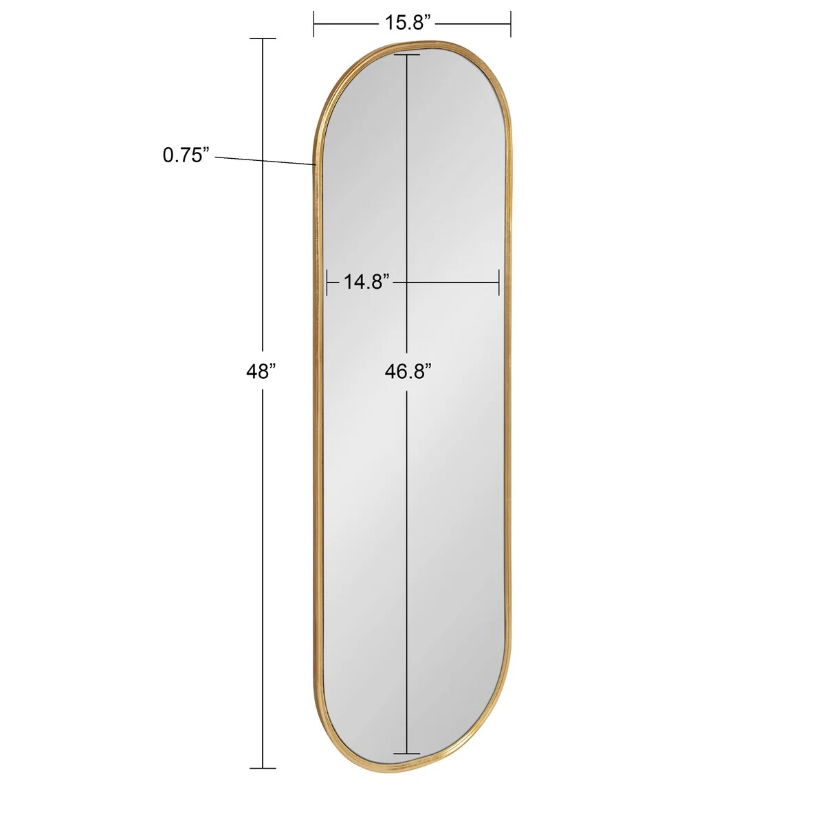 Modern Capsule Framed Wall Mirror, Decorative Oval Accent Mirror for Living Room, Bedroom and Entryway - Image 40
