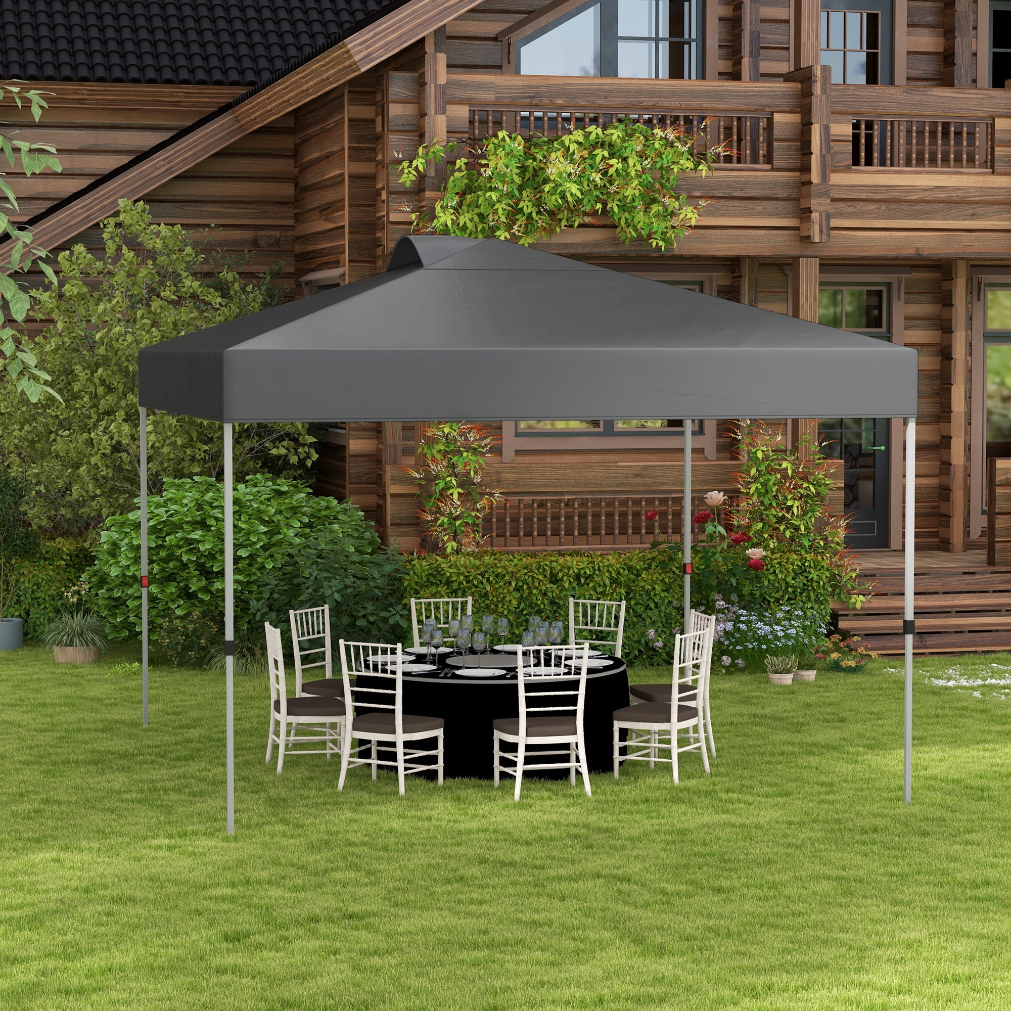 DUOSONG Outsunny 10' X 8' Retractable Awning, Patio Awnings, Sunshade Shelter W/ Manual Crank Handle, Uv & Water-Resistant Fabric And Aluminum Frame For Deck, Balcony, Yard, Beige Beige Aluminum - Image 20