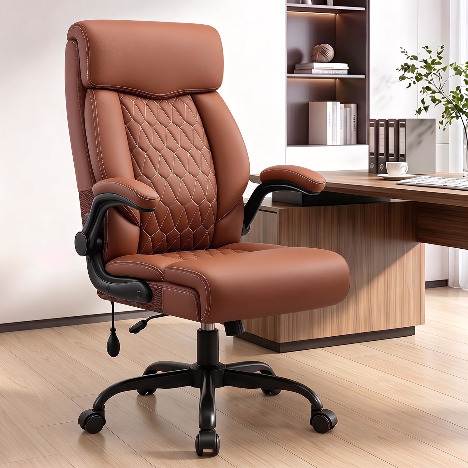 High Back Executive Office Chair with Inflatable Lumbar Support - Image 6