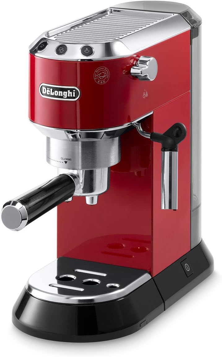 Dedica Espresso Machine, 15-Bar Pump, Frother, Stainless Steel