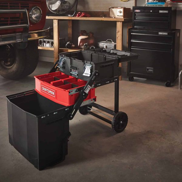 22" Rolling Tool Box – 1-Drawer Lockable Metal Chest with Wheels - Image 4
