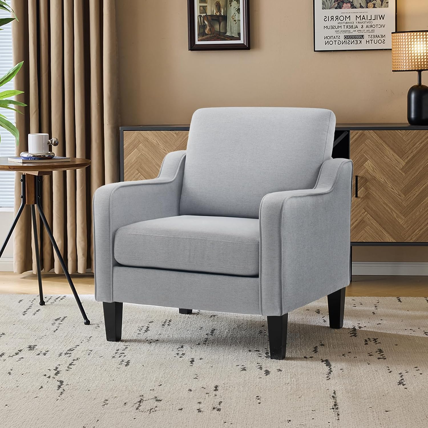 Olive Green Accent Chair, Upholstered Armchair for Living Room - Image 11