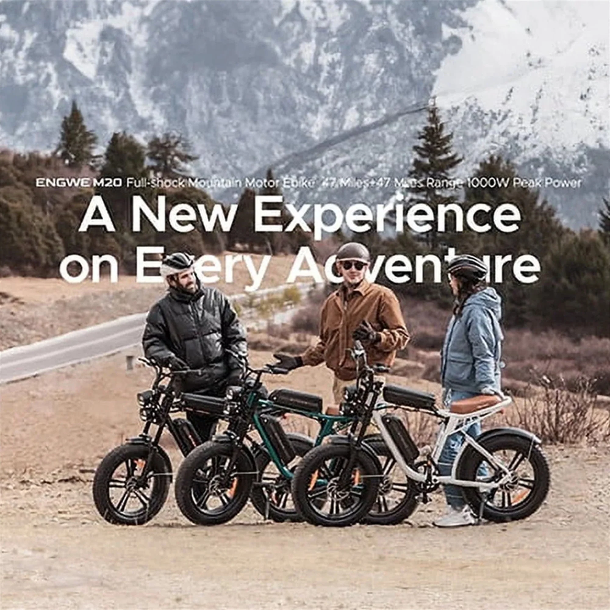 Electric Bike for Adults - 1000W 28mph Moped Ebike with 48V 13A Removable Battery, Up to 94 Miles All Terrain Off Road E-Bike with 20*4.0" Fat Tire,Full Suspension,7-Speed UL Certified - Image 2