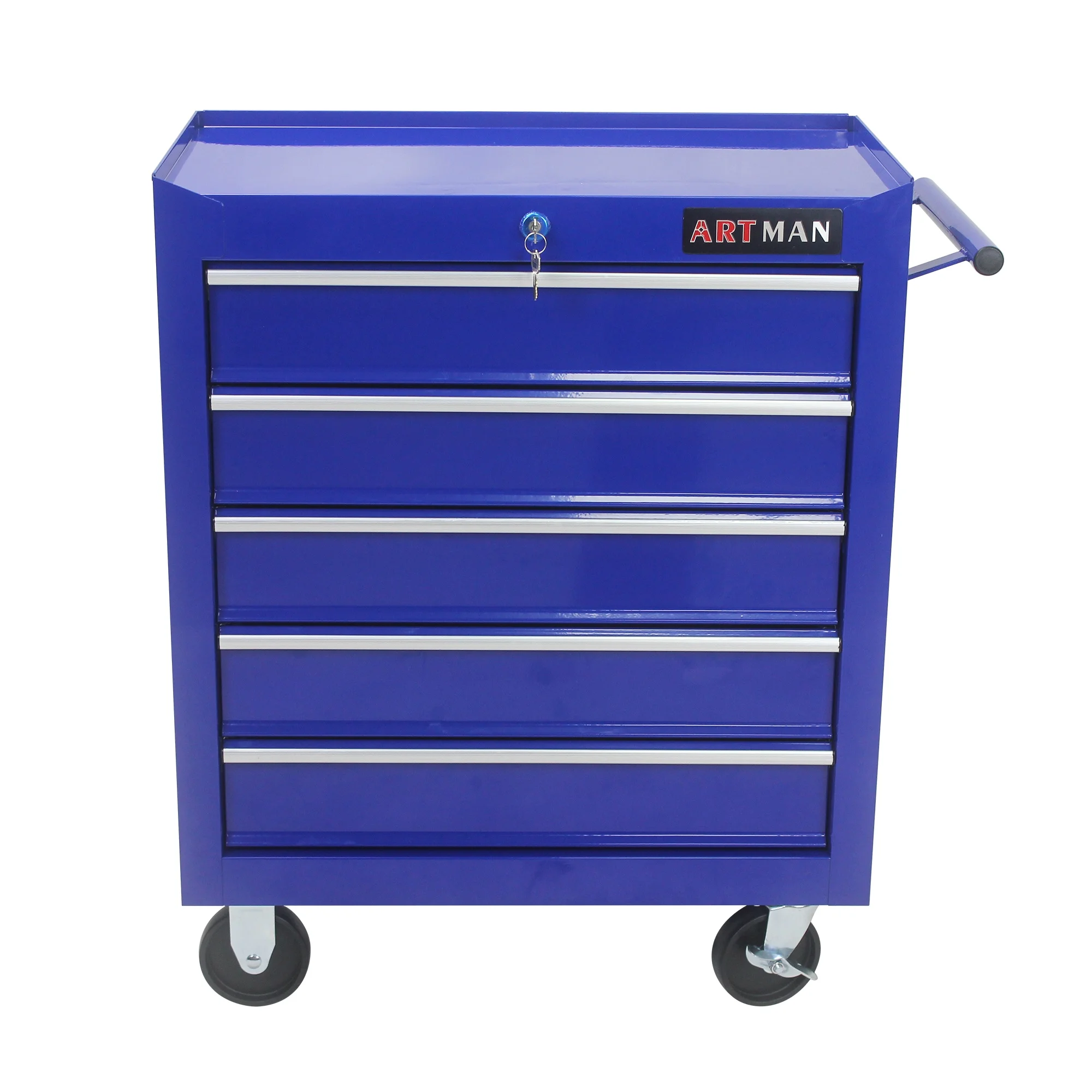 5-Drawer Rolling Tool Chest on Wheels, 24-inch Tool Storage Cabinet with Locking System for Garage Workshop Warehouse Repair Shop, Red - Image 20