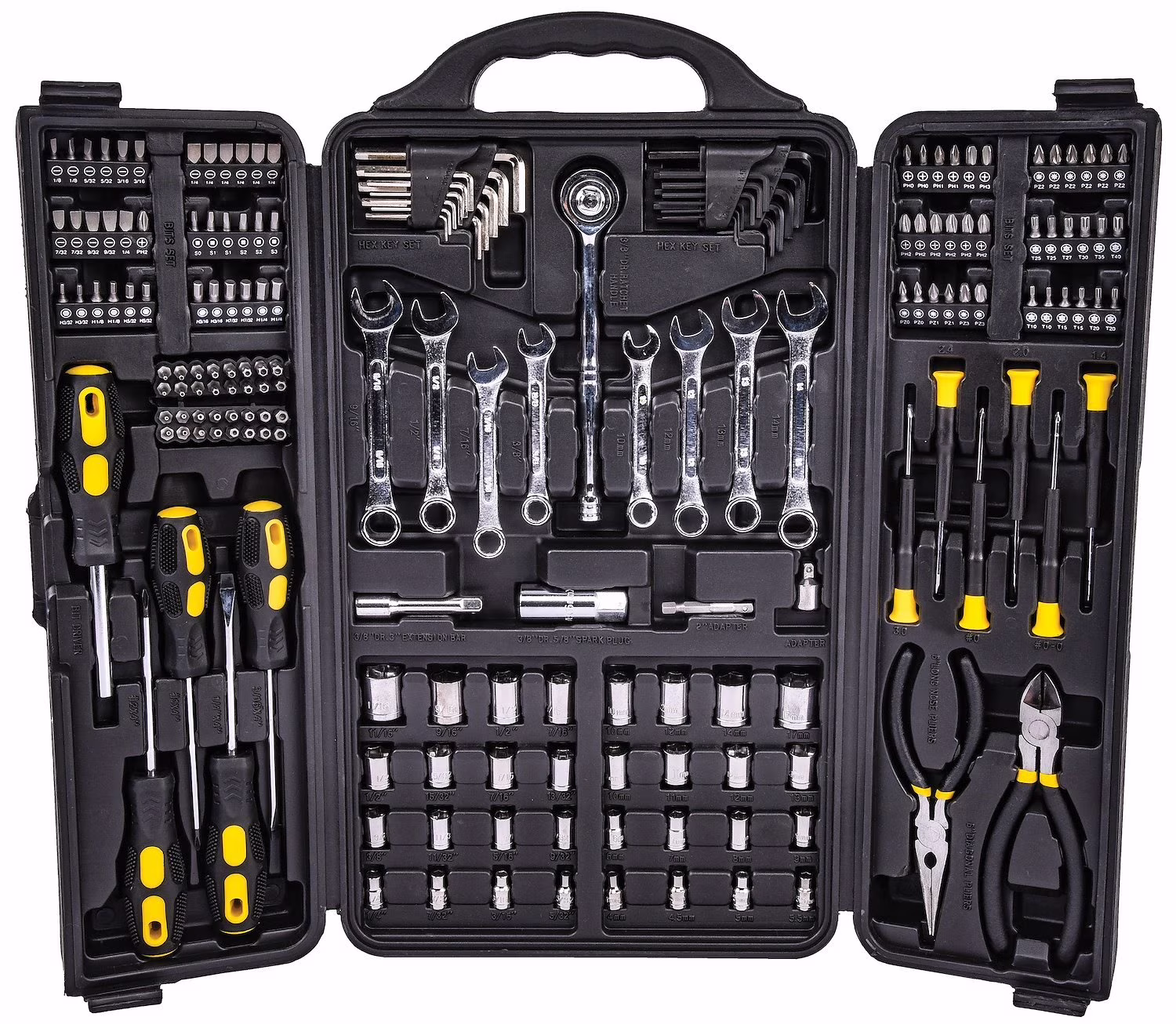 JEGS,12.50 x 24.00 x 3.80" LED Tool Set, 200 Piece