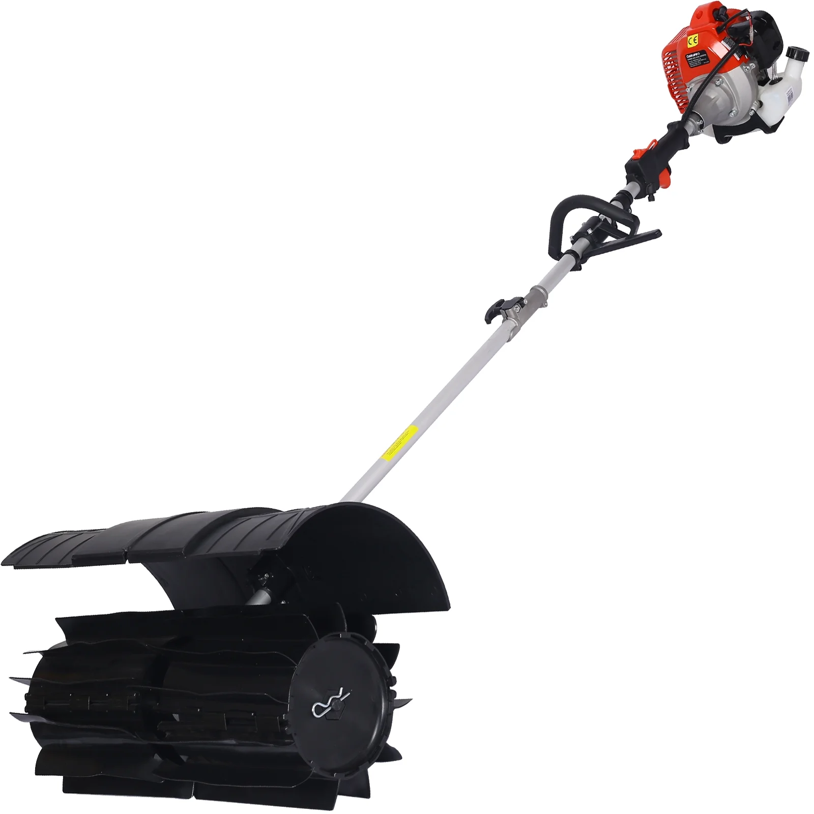 Hand Held Power Broom Sweeper Snow Sweeper GASOLINE Walk Behind Power Shovel Snow Cleaner Outdoor Walk Behind Sweeper, for Dirt Grass Leaves Lawn Debris Artificial Turf & Light Snow Cleaning - Image 7