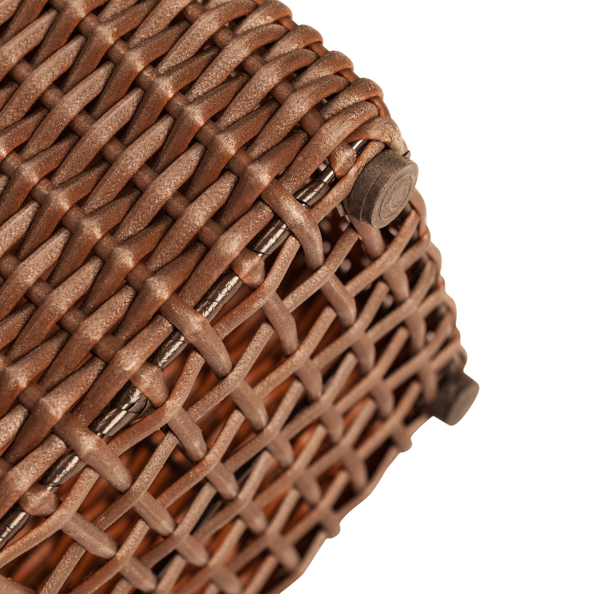 All-Weather Wicker Planter Set with Liners, Outdoor Decorative Garden Plant Pots for Patio, Deck & Balcony - Image 7
