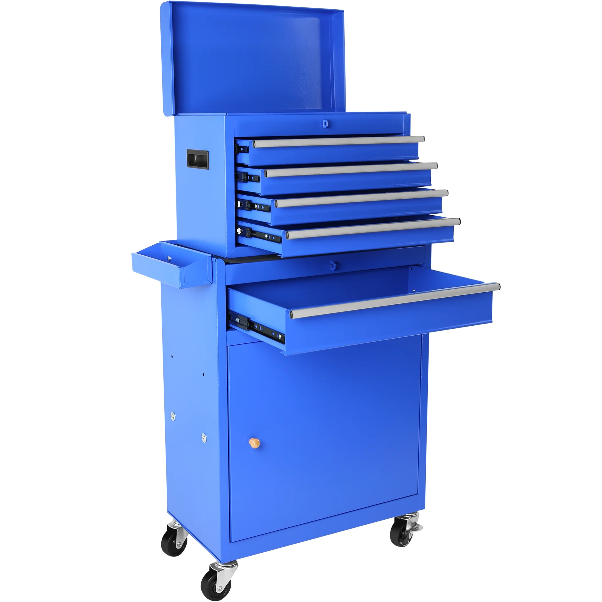 DUOSONG 5-Drawer Rolling Tool Chest, High Capacity Tool Storage Cabinet W/Lockable Wheels, Adjustable Shelf & Anti-Slip Liner, Detachable Tool Box Organizer, Rolling Tool Cabinet Blue Steel Tools & - Image 17