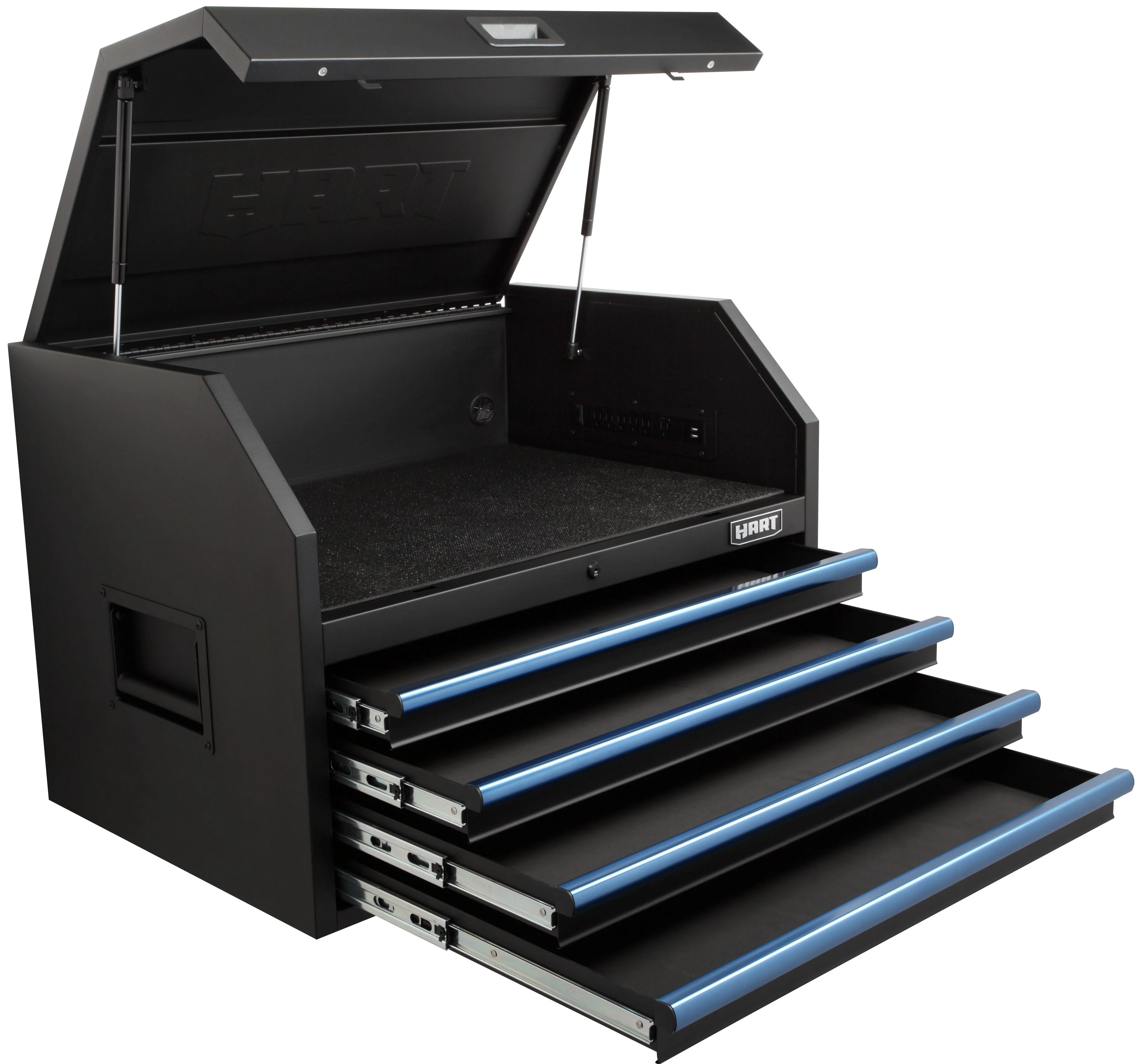 Hart 4-Drawer Steel Tool Chest Power Strip for Tool Storage - Image 3