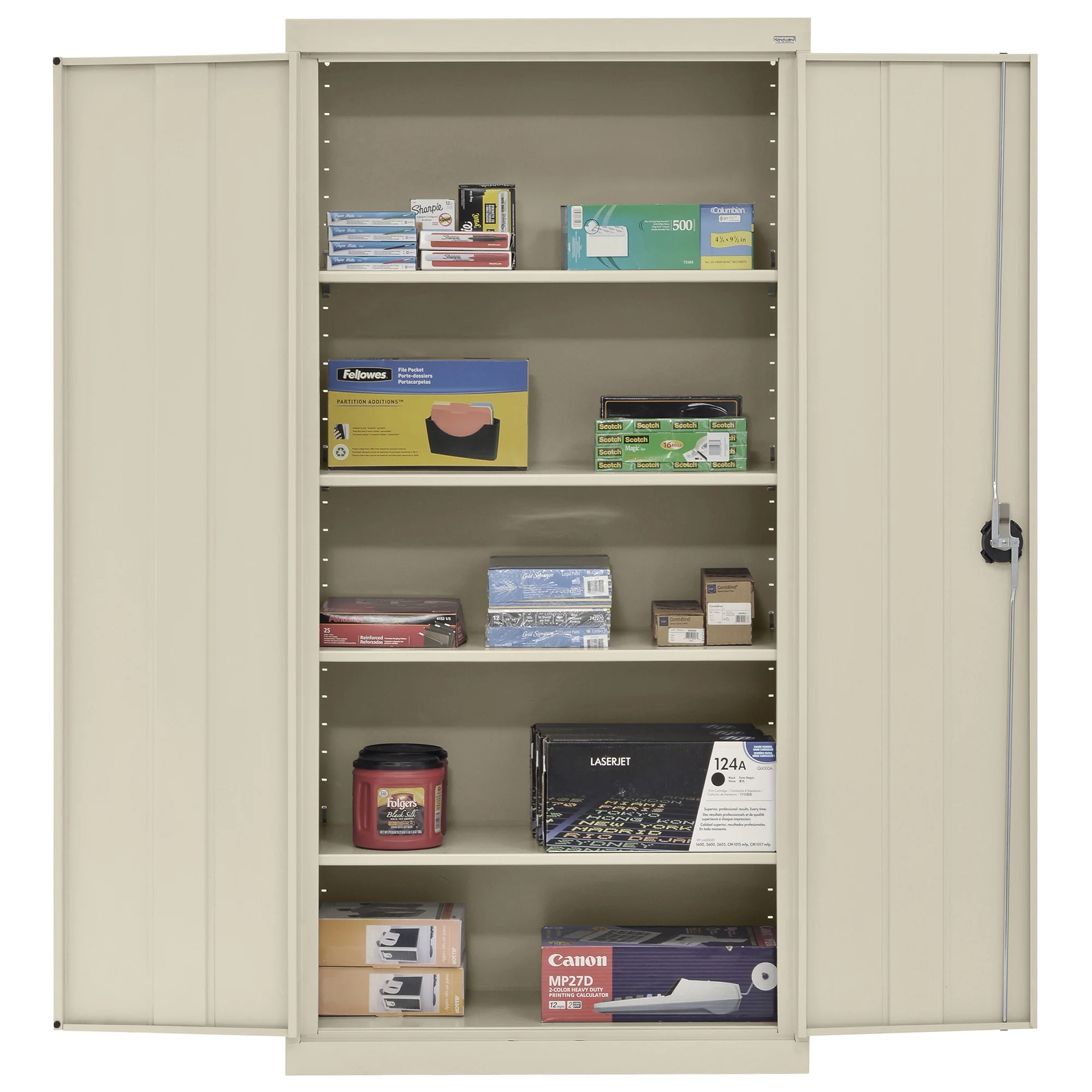 Sandusky Lee 20-Gauge 5-Shelf Welded Steel Freestanding Garage Storage Cabinet, Black - Image 52