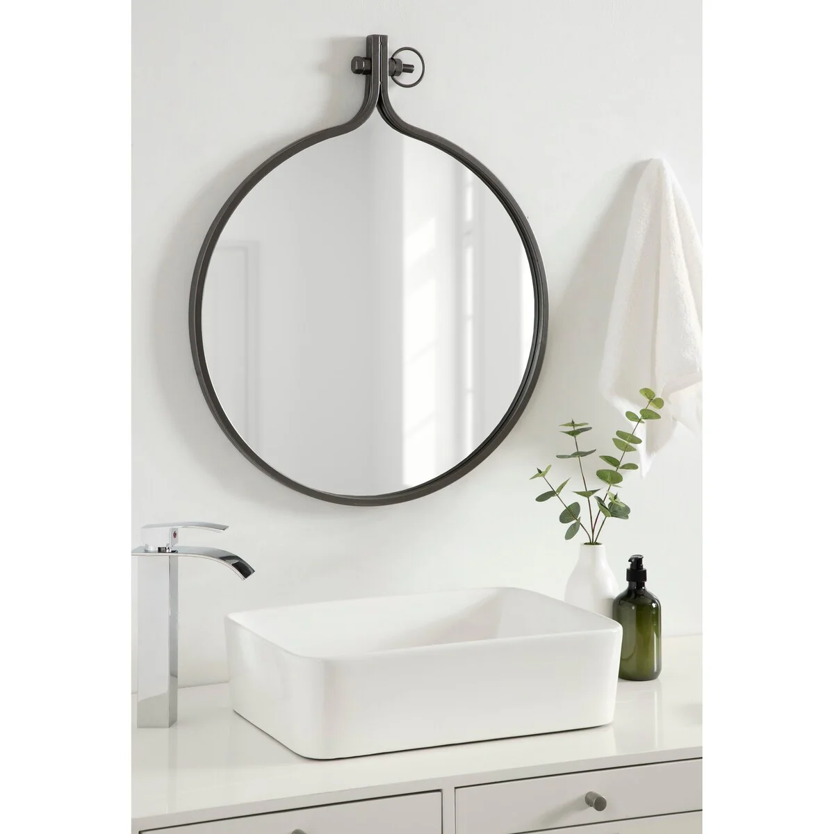 Modern Round Wall Mirror, Decorative Circular Accent Mirror for Living Room, Bedroom and Entryway - Image 32