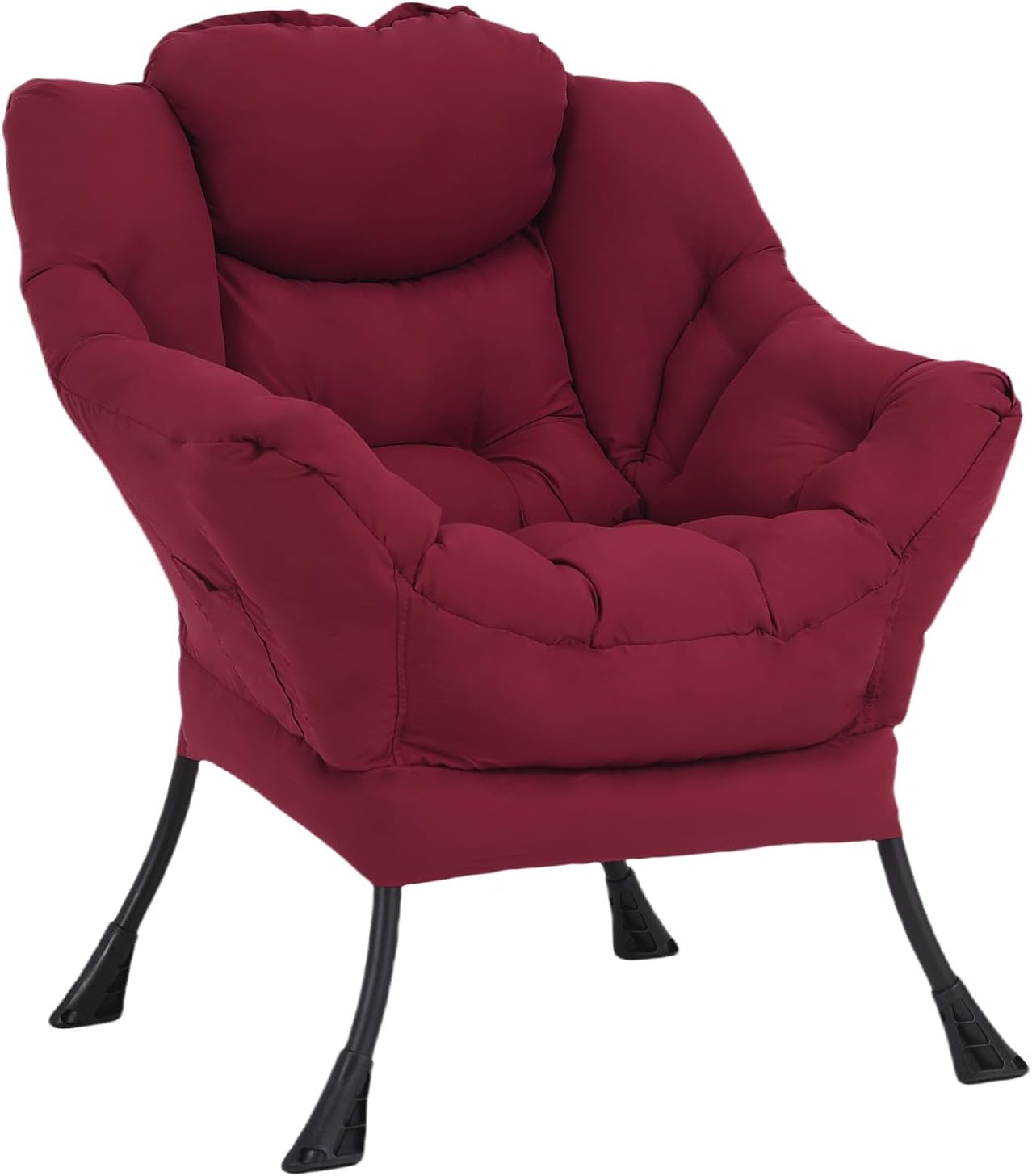 Lazy Chair with Ottoman, Reading Chair with Footrest, Dark Grey - Image 16