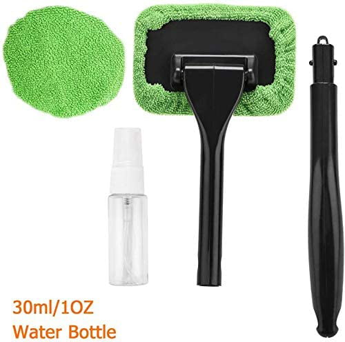 Windshield Cleaner, Microfiber Car Windshield Cleaning Tool and Washable Microfiber Pads and Extendable Handle Auto Inside Glass Wiper Kit - Image 4
