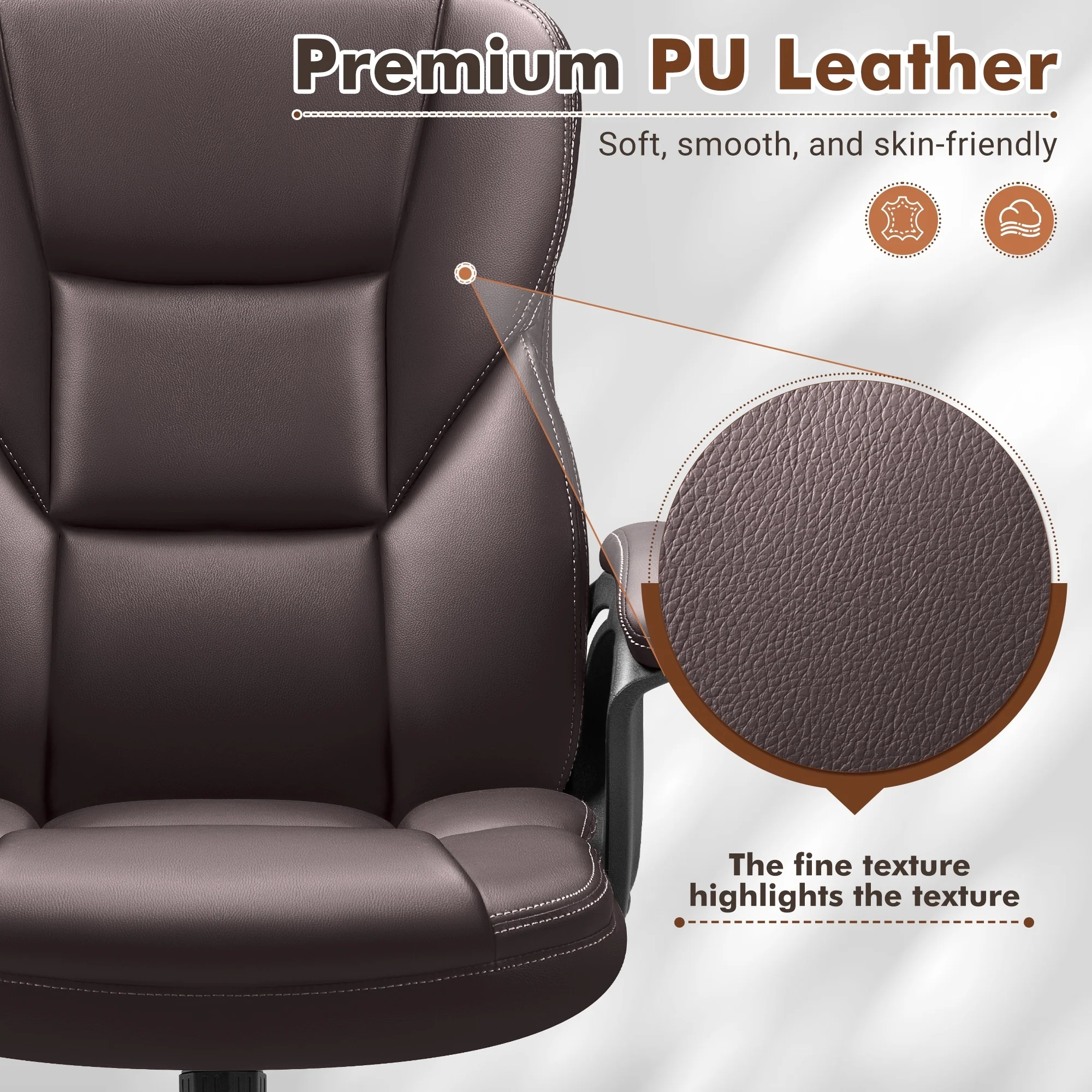 High Back Executive Office Chair, Ergonomic Computer Desk Chair for Home and Office - Image 35