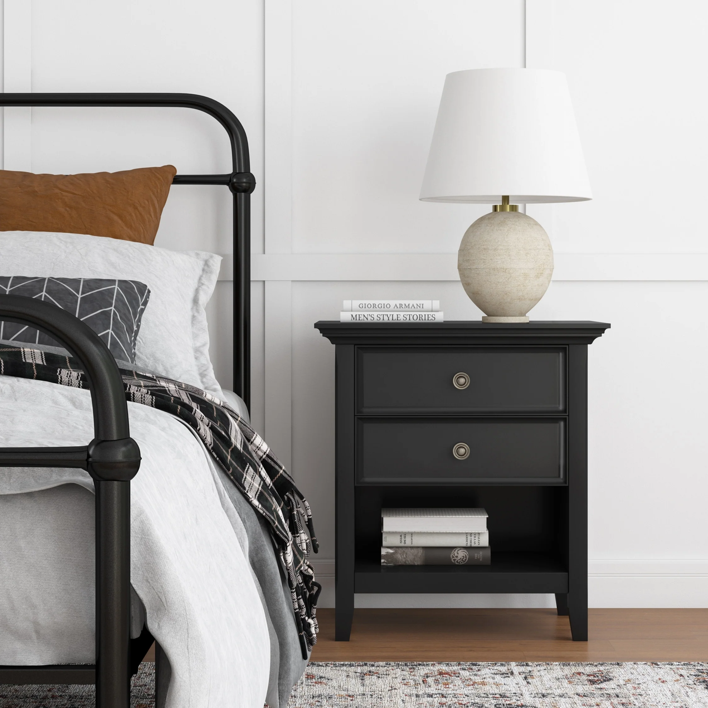 24 Inch Wide Solid Wood Nightstand, Bedside Table and Bedroom End Table - Image 13