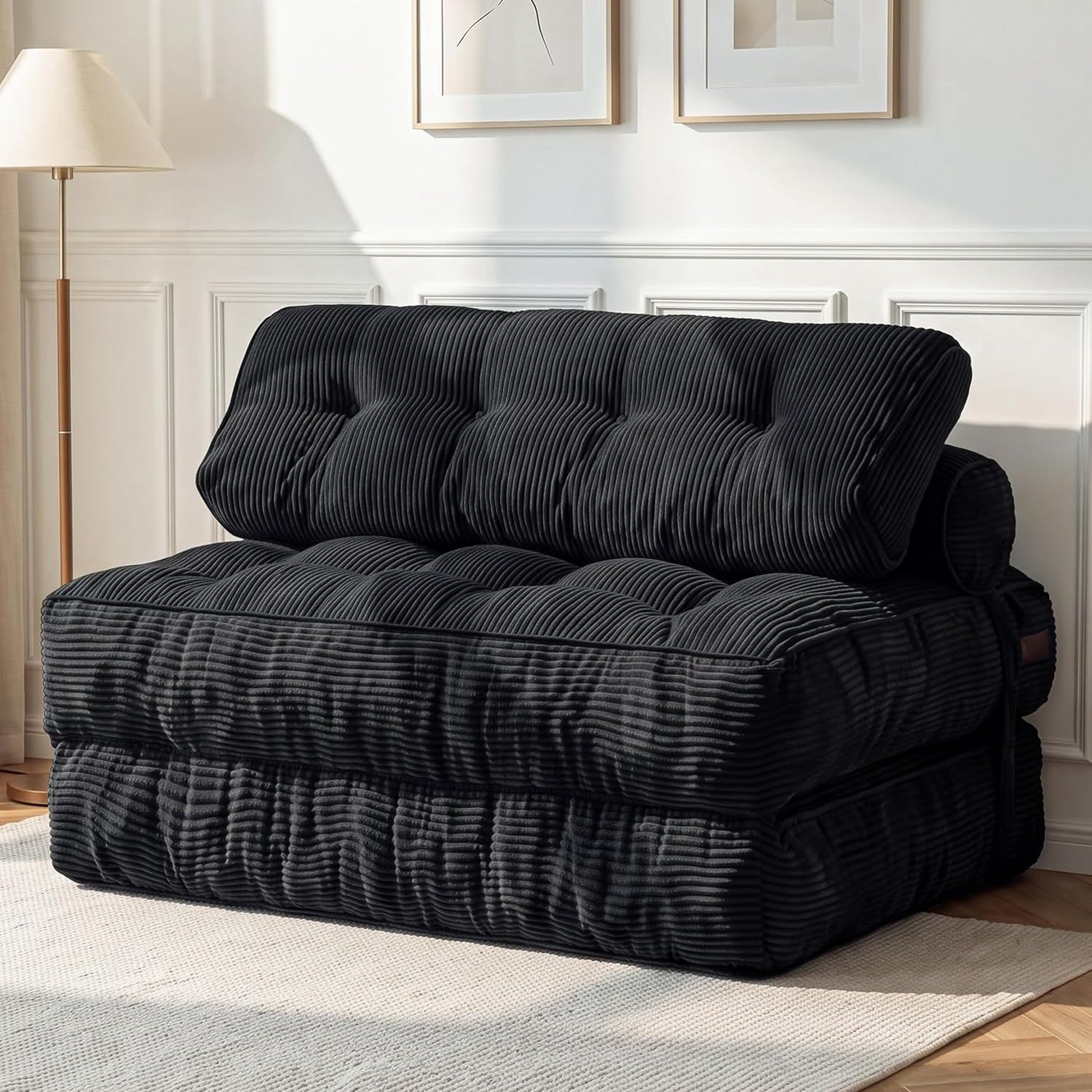 Folding Sofa Bed, Convertible Chair Bed with Pillow - Image 2