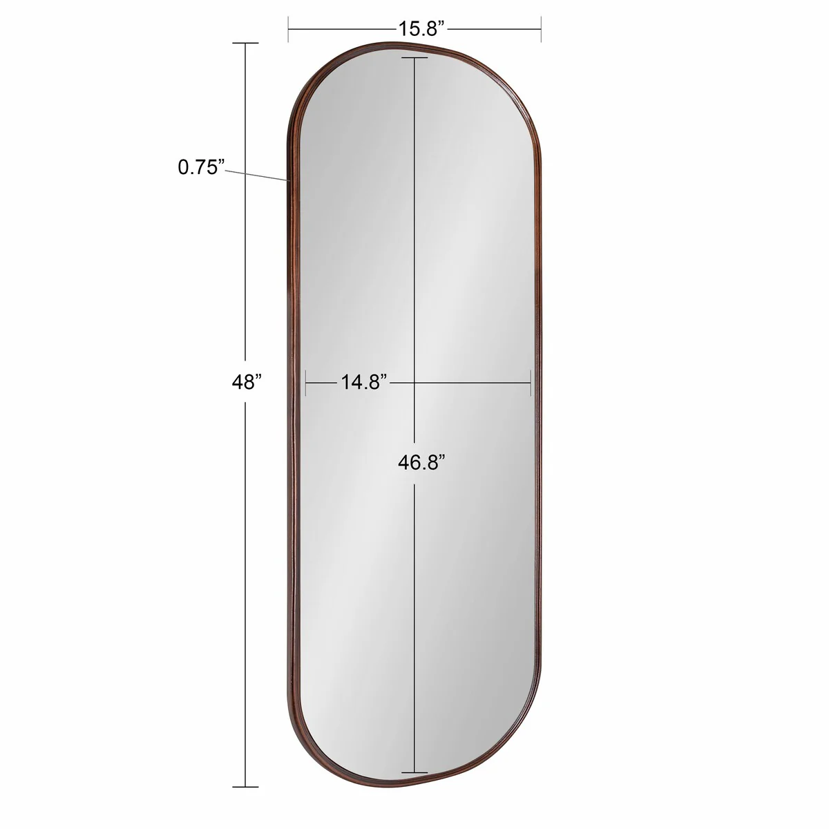 Modern Capsule Framed Wall Mirror, Decorative Oval Accent Mirror for Living Room, Bedroom and Entryway - Image 44