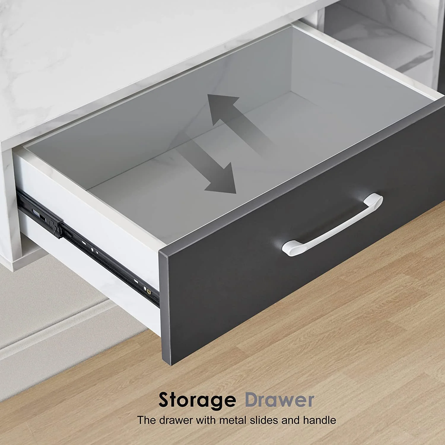 BarberPub Barber Wall Mount Station with Drawers, Beauty Multi-Functional Storage Cabinet 2530 - Image 13