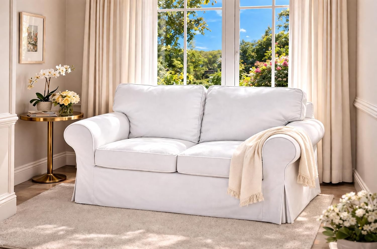 Heavy Cotton Ektorp Sofa Cover, Compatible with IKEA Ektorp 3 Seat Slipcover - Image 12