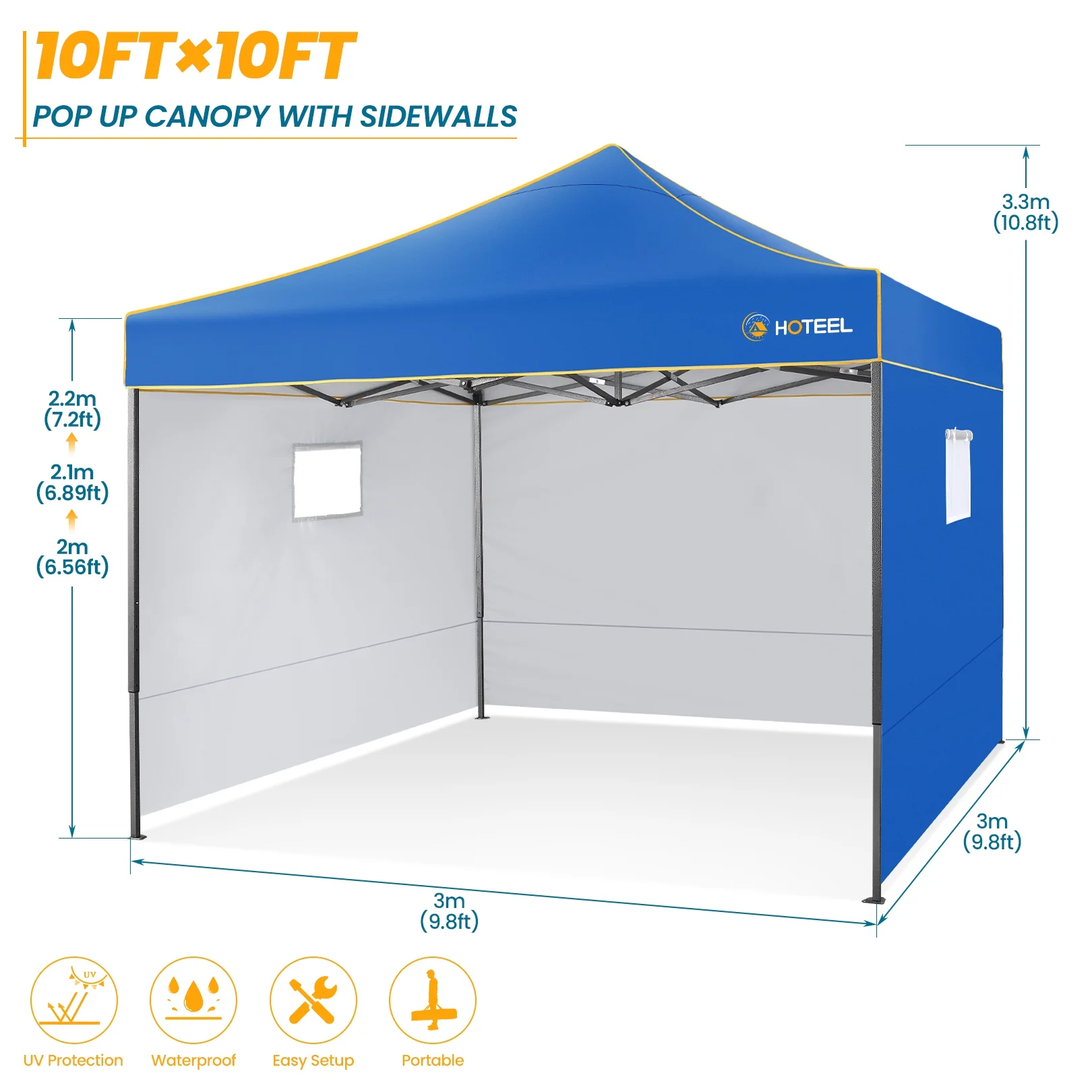 SANOPY 10'x10' Pop up Canopy Tent Anti-UV Waterproof Outdoor Gazebo Instant Party Wedding Backyard Canopy Tent Shade Shelter for Backyard, Patio, Parties,Khaki - Image 51