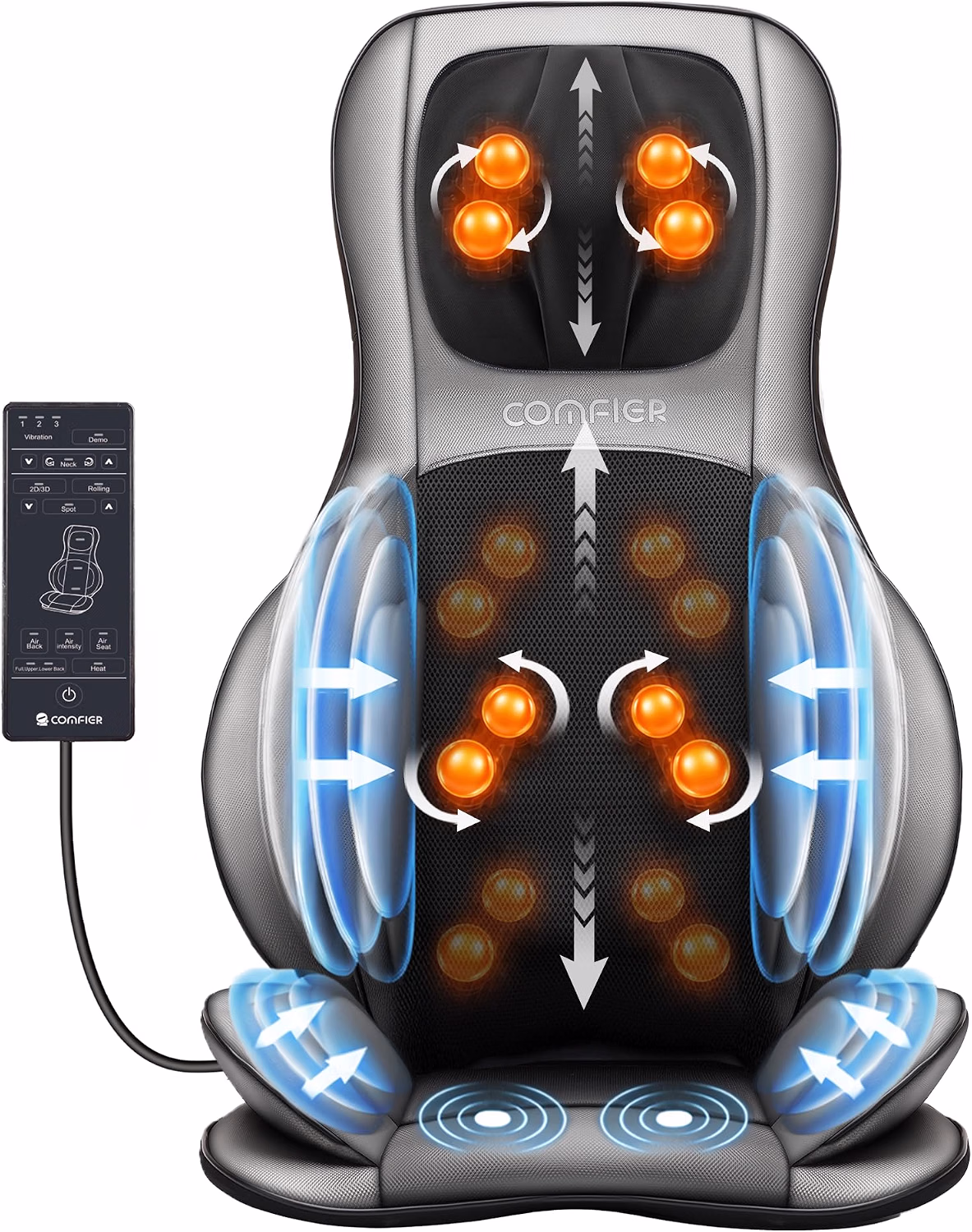 Shiatsu Neck and Back Massager with Heat, Adjustable Neck Nodes - Image 2