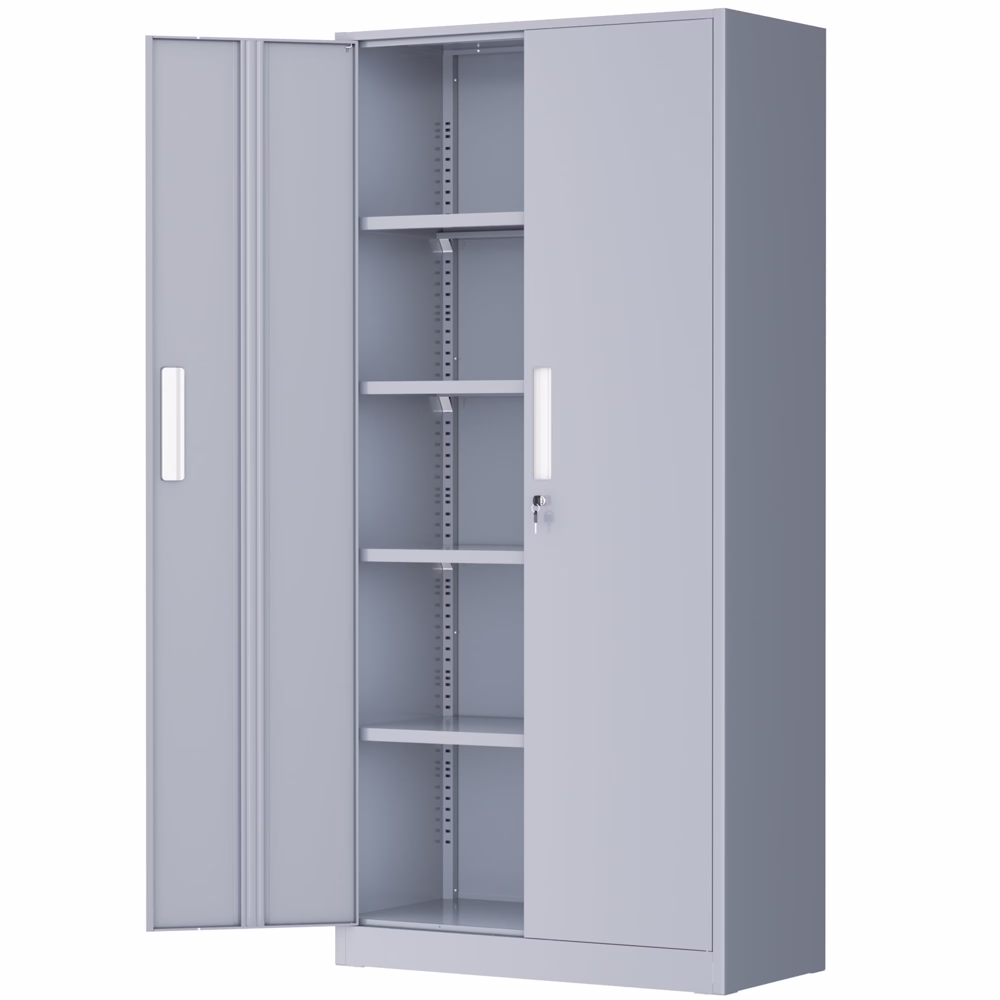 SOLAURA Metal Storage Cabinet with Wheels, 73" Garage Rolling Cabinet with Locking Door and 4 Shelves, Tool Cabinet on Caster for Home, Office, Black - Image 20
