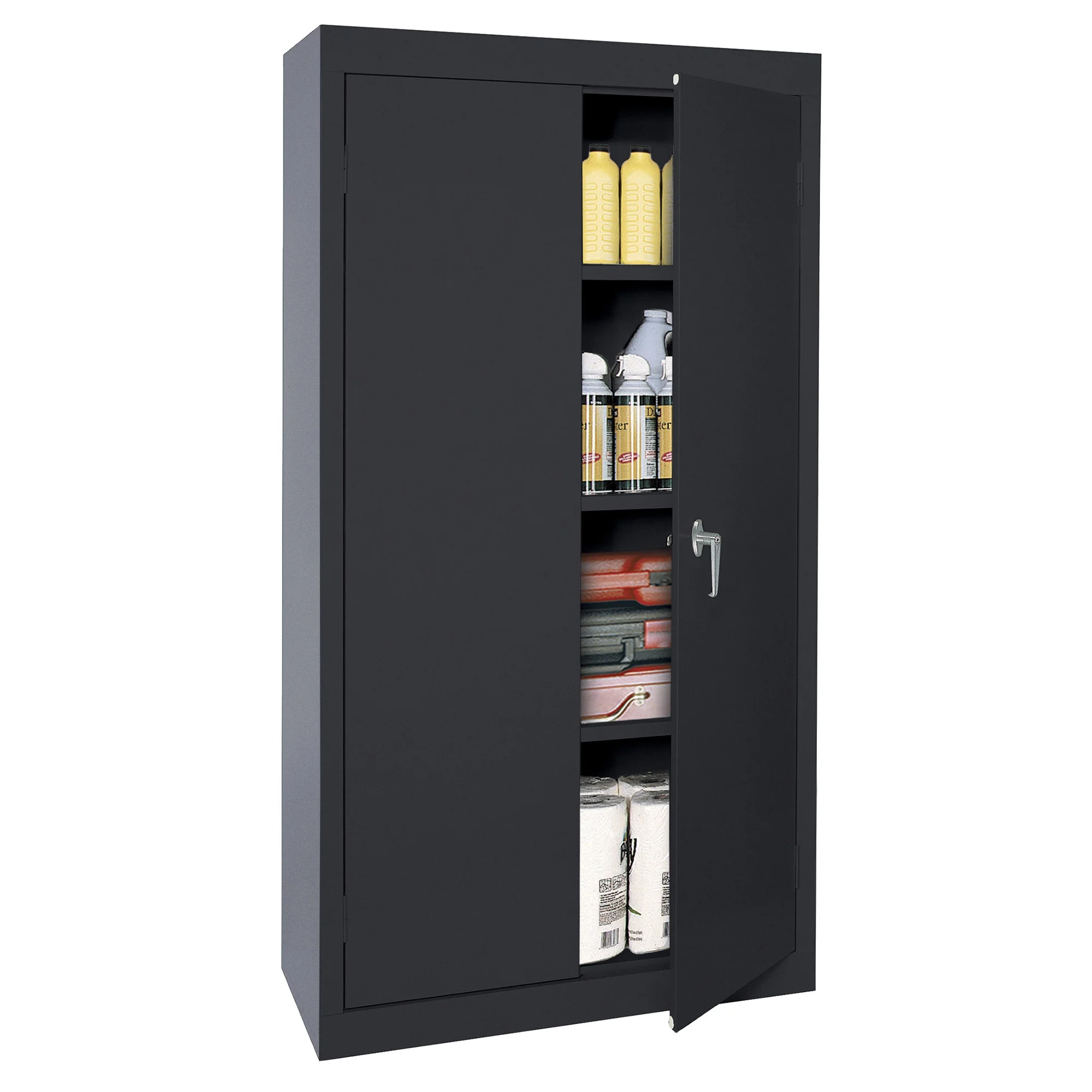 Sandusky Braefell 20-Gauge Welded Steel Garage Storage Cabinet, Black - Image 4