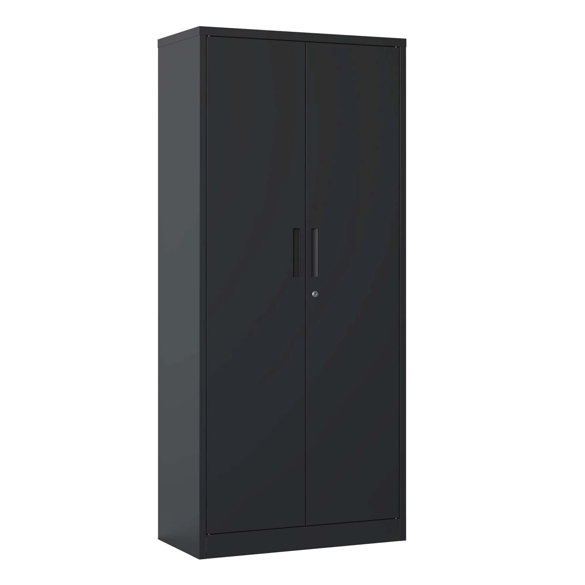 DUOSONG 71"H Metal Garage Storage Cabinet, Black Tool Steel Locking Cabinet With Doors And 3 Shelves, Tall Cabinets For Garage Storage Systems Lockable File Cabinet For Home Office, Classroom/Pantry - Image 8