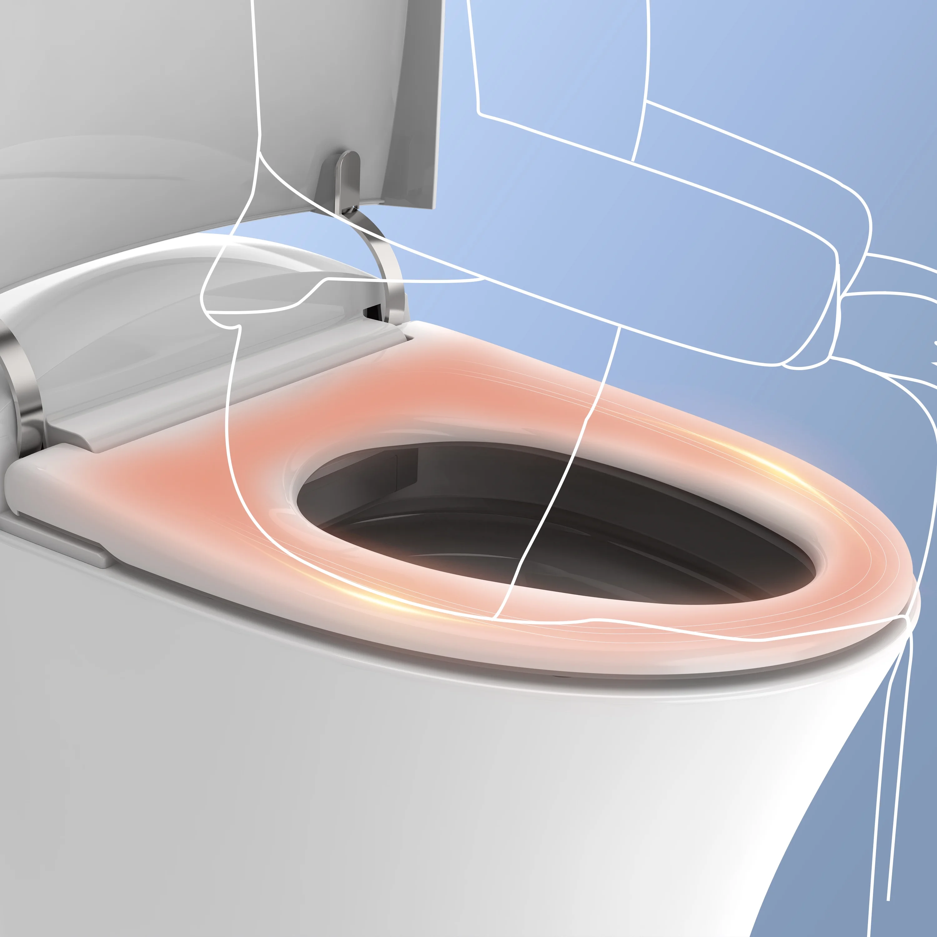 HOROW Tankless Toilet, Modern Smart Toilet without bidet, Self Cleaning One Piece Toilet with Warm Elongated Seat,Heated Toilet HR-T10SD - Image 12