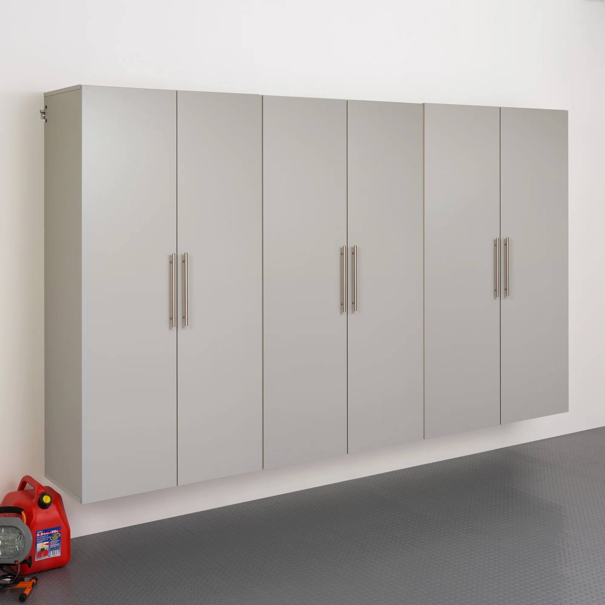 Prepac 3-Piece Extra Large HangUps Storage Cabinet Set, Light Gray - Image 10