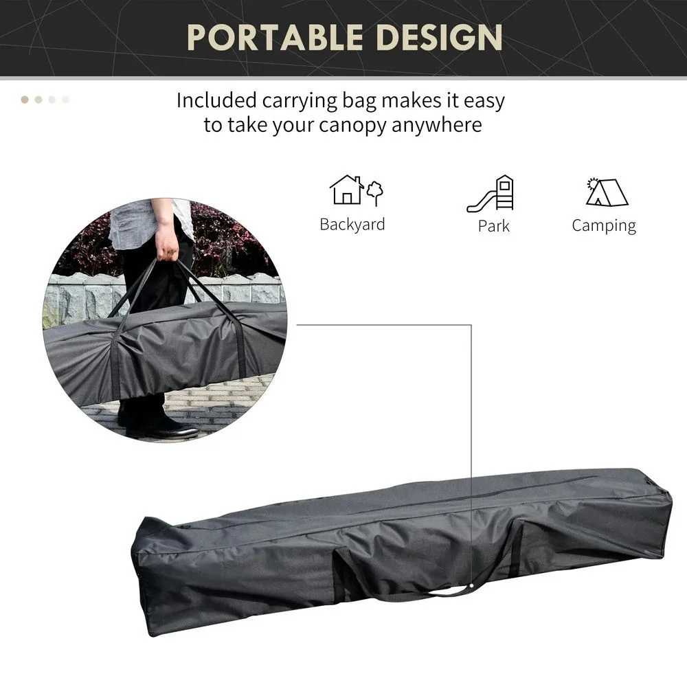 GVN Backyard Garden Canopy, Camping Canopy Screen Tent,13' x 13' Pop Up Canopy Tent with Height Adjustable, Carry Bag for Outdoor, Garden, Patio, Beige - Image 8
