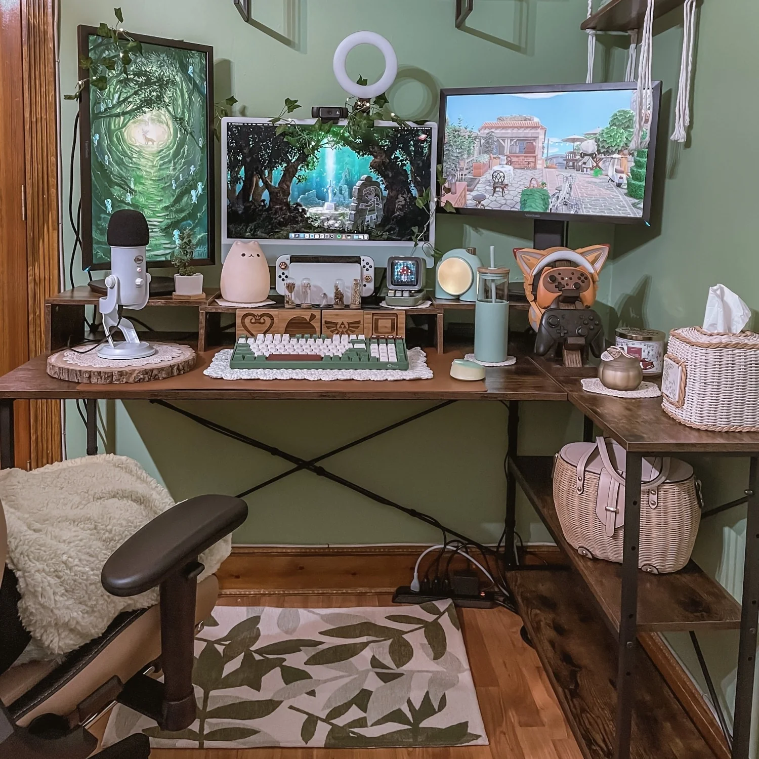 Small L Shaped Computer Desk with Storage Shelves, Compact Corner Workstation for Home Office and Study - Image 23