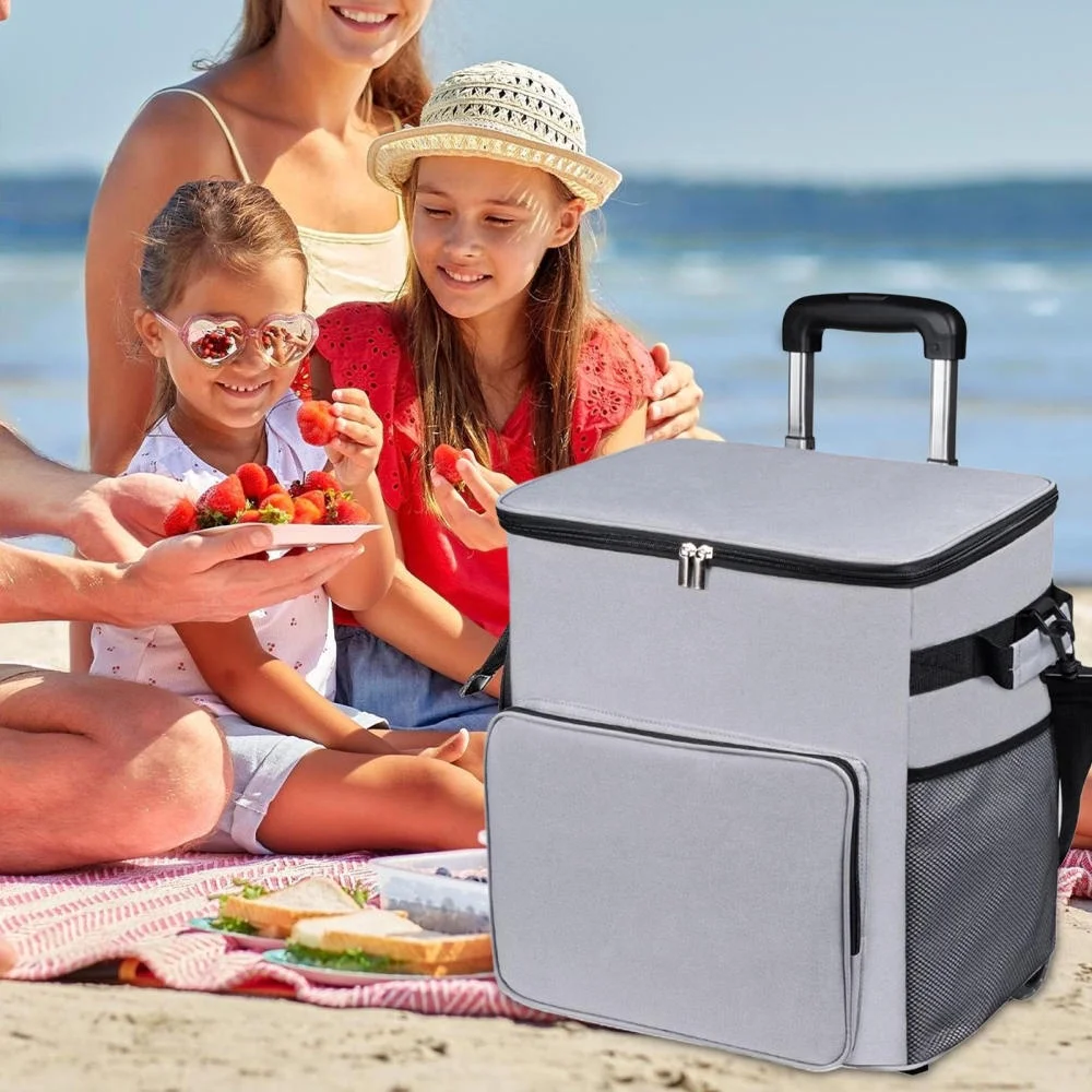 AITOCO Cooler on Wheels Lightweight Cooler Insulated Trolley Cart with Handle 35L Leakproof Bag for Travel Picnic Patio Outdoor Beach Camping manner - Image 7