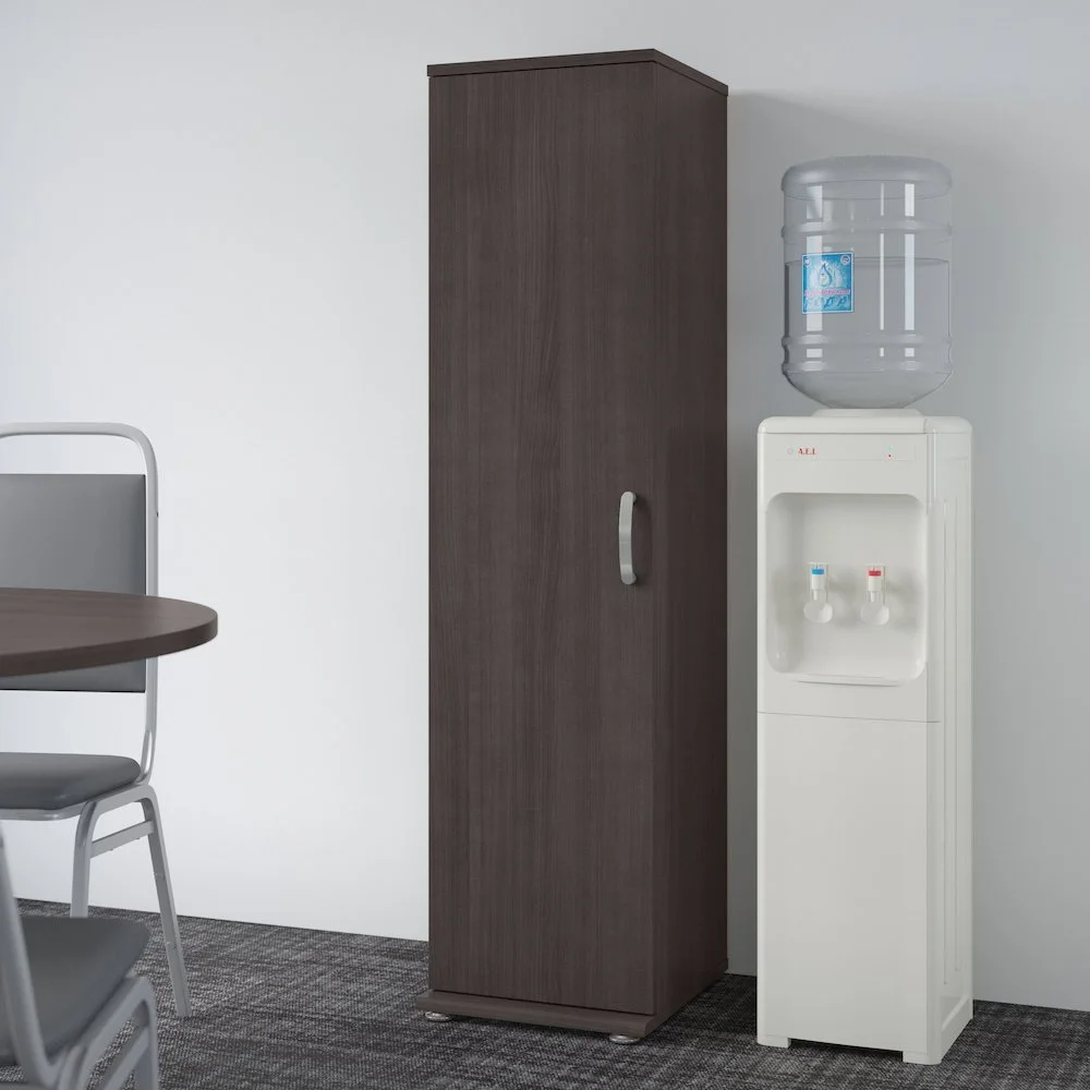 Universal Tall Narrow Storage Cabinet in Platinum Gray - Engineered Wood - Image 31