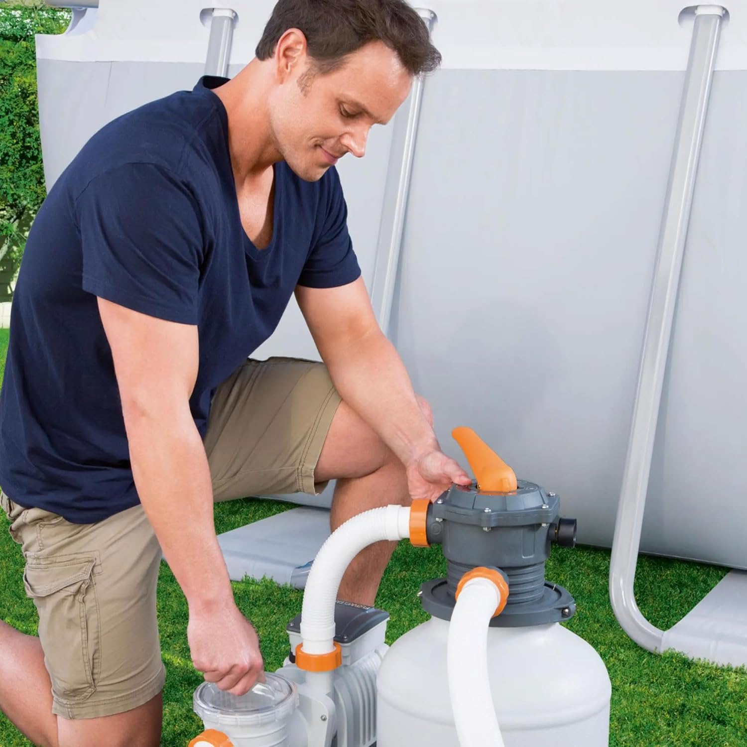 2,200 GPH Sand Filter Pump for Above Ground Pools, High Flow Swimming Pool Filtration System - Image 11