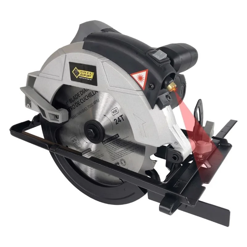 Steel Grip 2006396 12A 7.25 in. Corded Brushed Circular Saw with Laser - Image 2