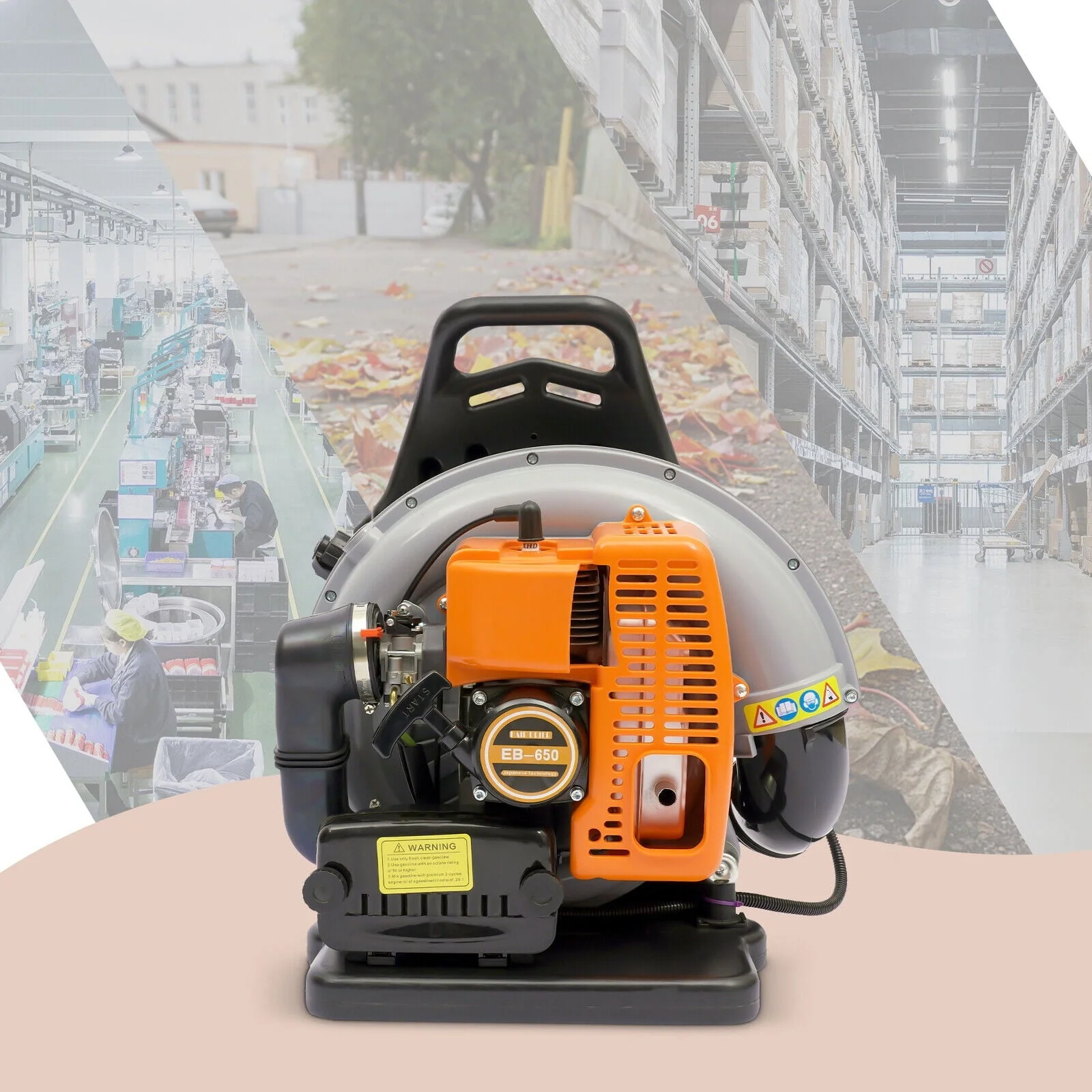 Miumaeov 63CC 2-Stroke Backpack Leaf Blower Gas Powered Backpack Grass Lawn Blower Leaf Blowers for Yard Road Cleaning Garden Lawn Care Tools - Image 11