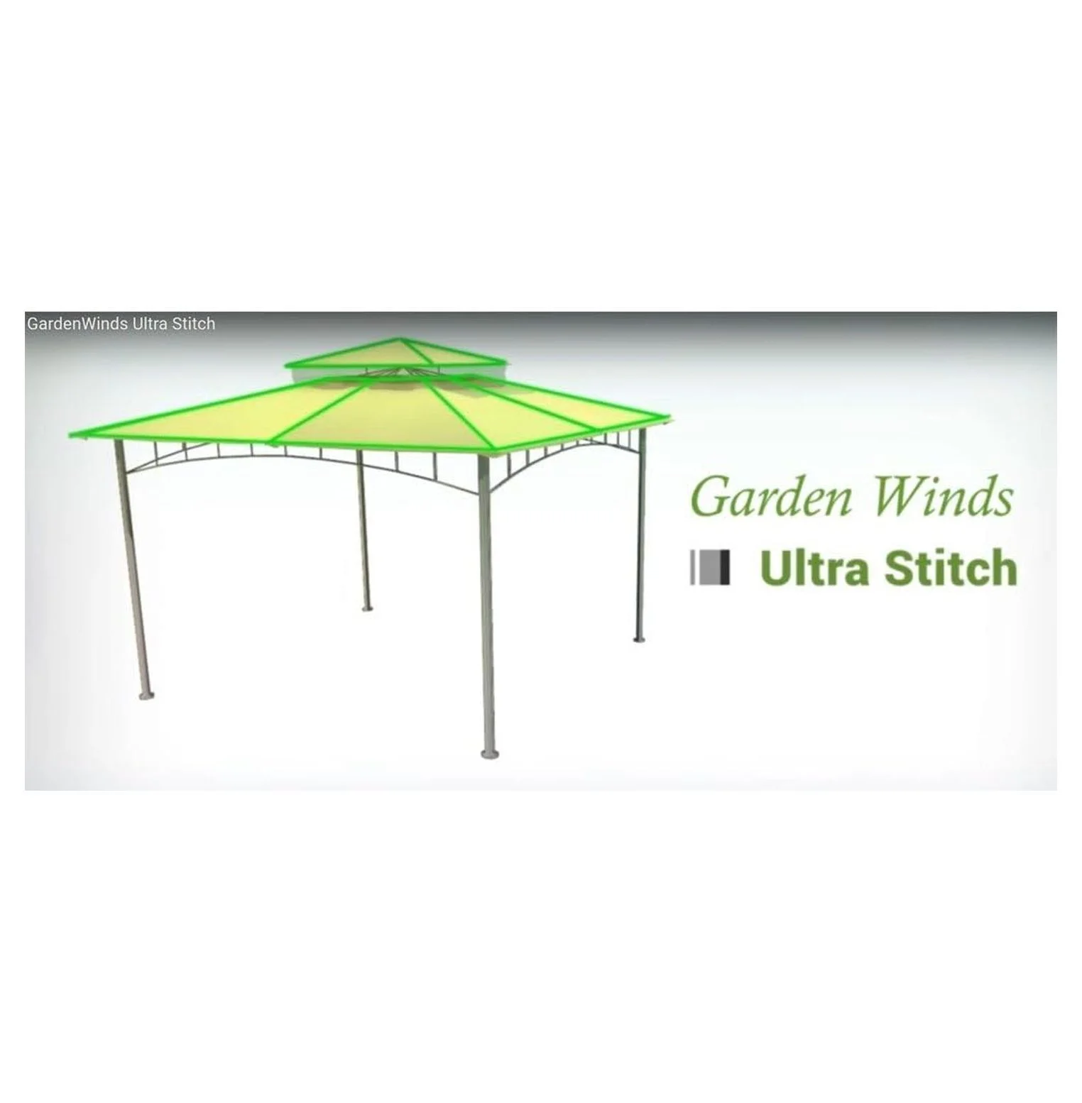 ABBA Patio 10x10 Gazebo Replacement Canopy - RipLock 500 - Beige - Image 3