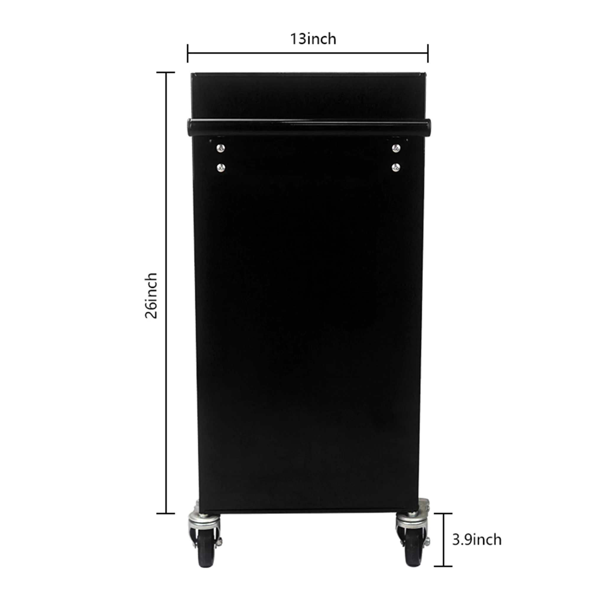 4 Drawers Multifunctional Tool Cart with Wheel Steel Tool Chest Storage Cabinet - Image 22