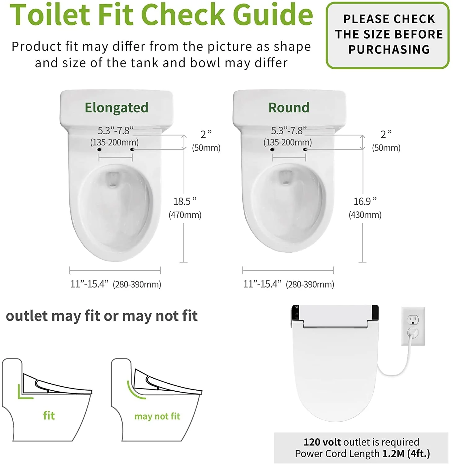 VOVO STYLEMENT VB-6000SE Electronic Bidet, Elongated, UV LED Sterilization, Heated Seat, Warm Dry and Water, Self Cleaning Full Stainless Nozzle, Made in Korea - White - Image 7
